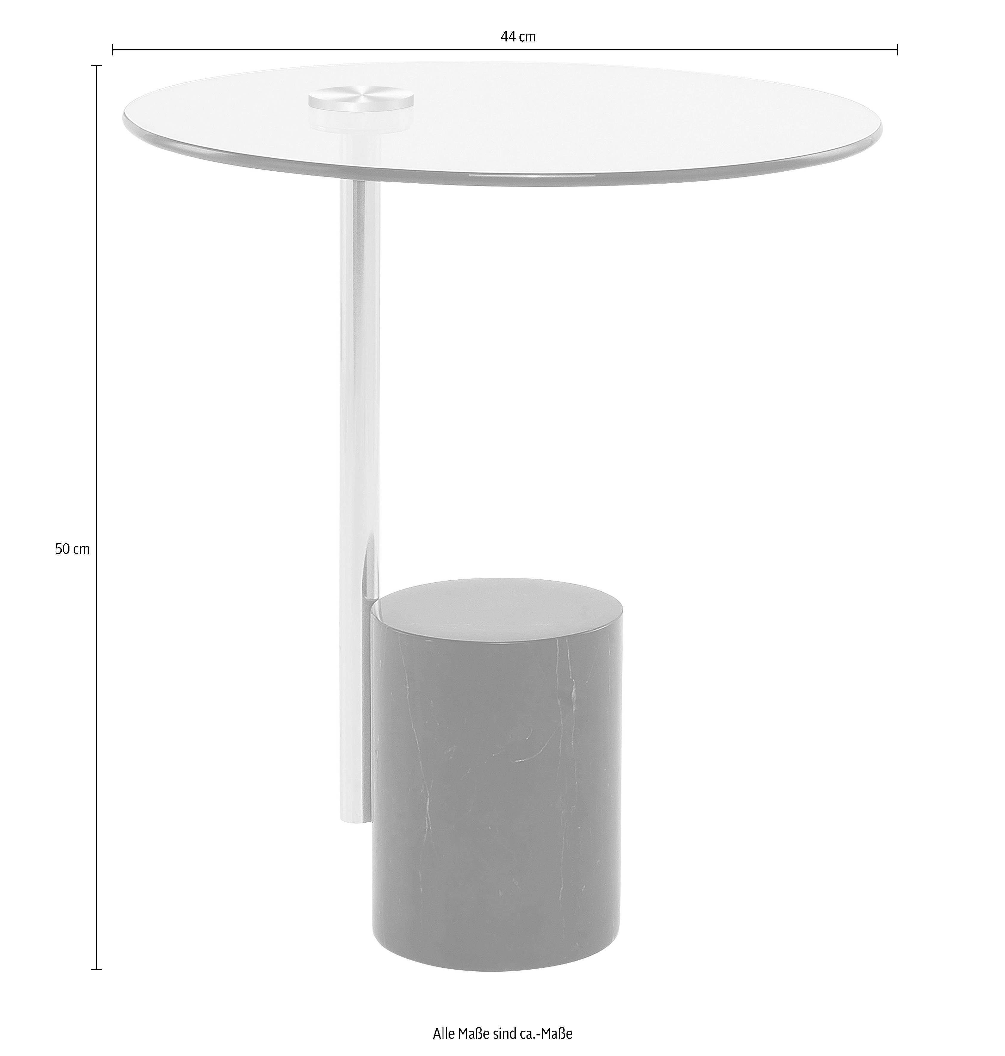 Kayoom Bijzettafel Rosario 525, bijzettafel in glamoureuze stijl, ronde glazen tafelblad (1 stuk)