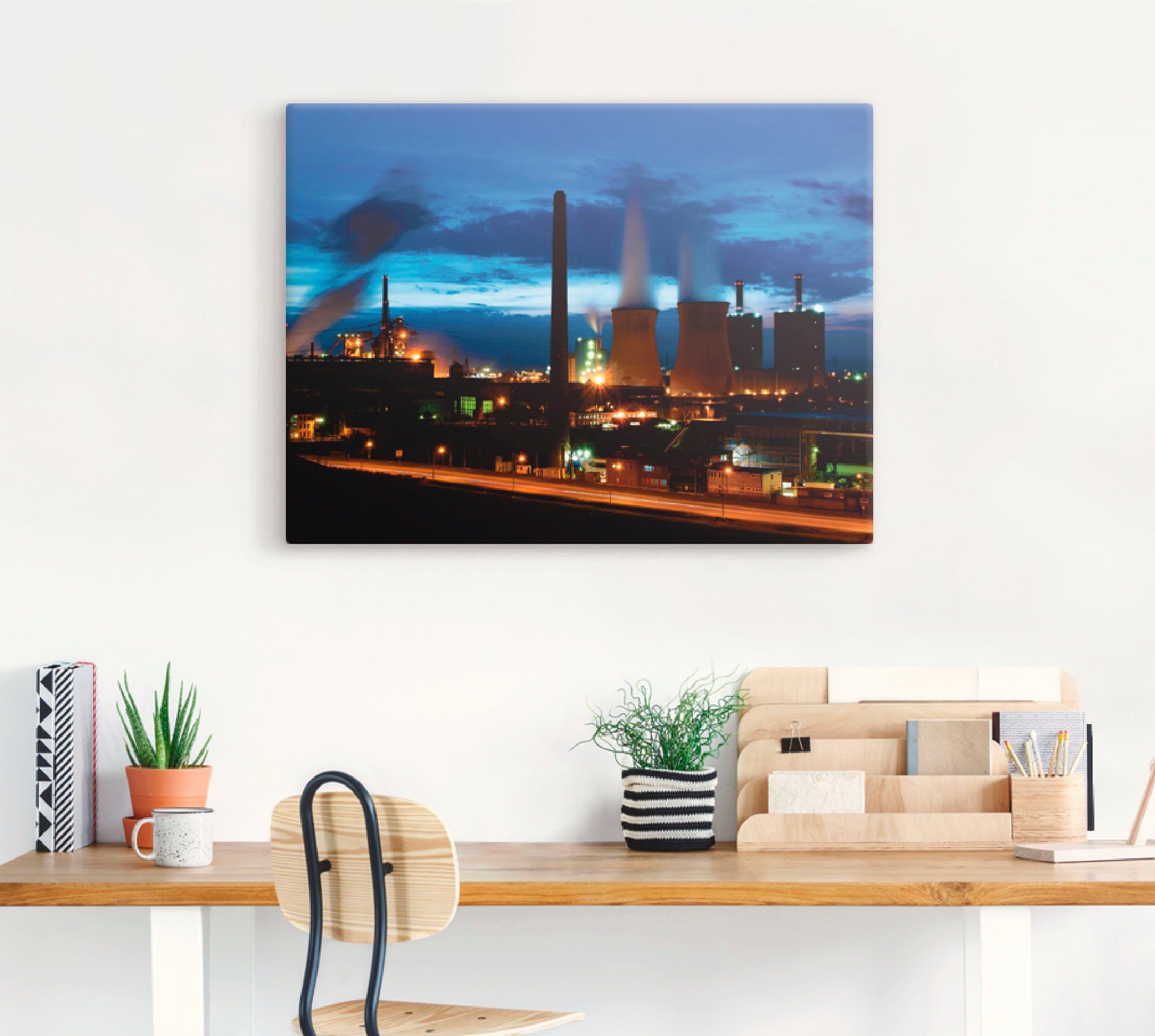 Artland Artprint Duisburg- Dehoga na zonsondergang als artprint op linnen, poster in verschillende formaten maten
