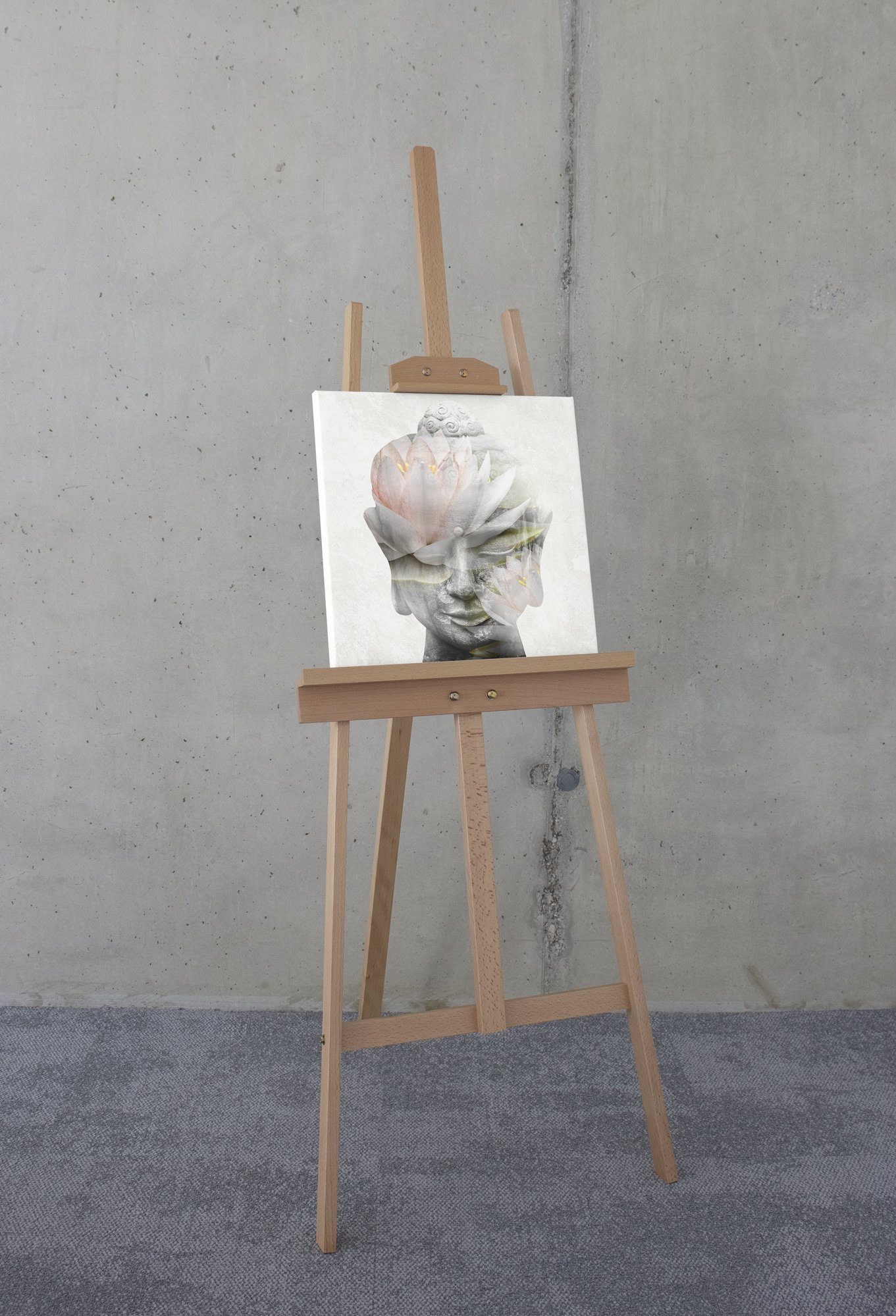 Komar Artprint op linnen Wellness Time - Afmeting 40 x 40 cm (1 stuk)