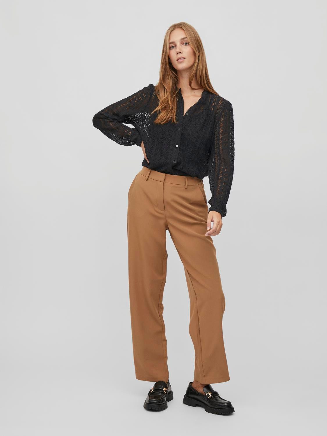 Vila Shirt VICHIKKA LACE L/S SHIRT- NOOS