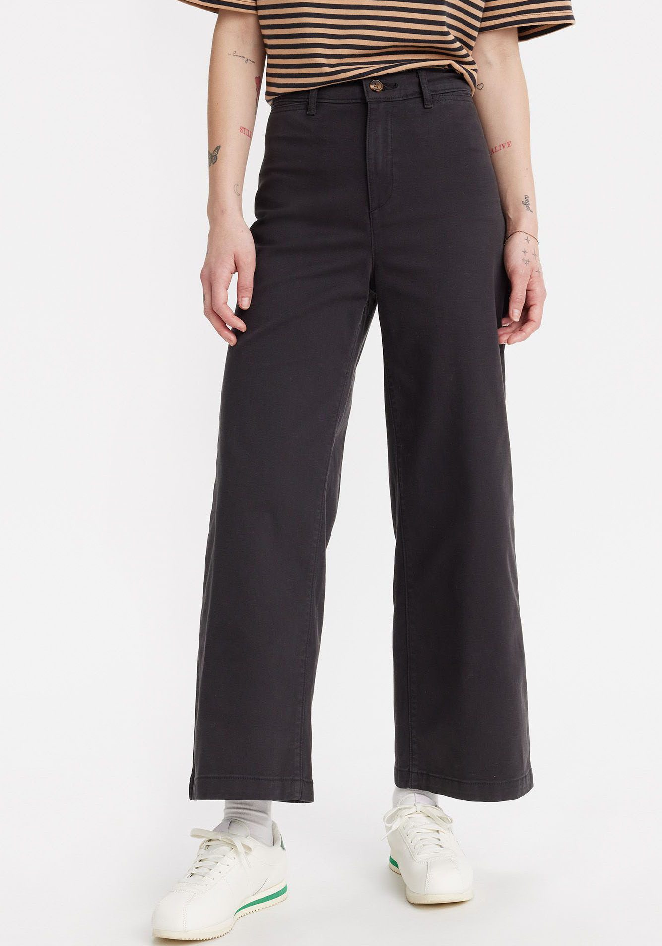Levi's Chino Vintage met wijde pijpen dames chino's maat 31 zwart