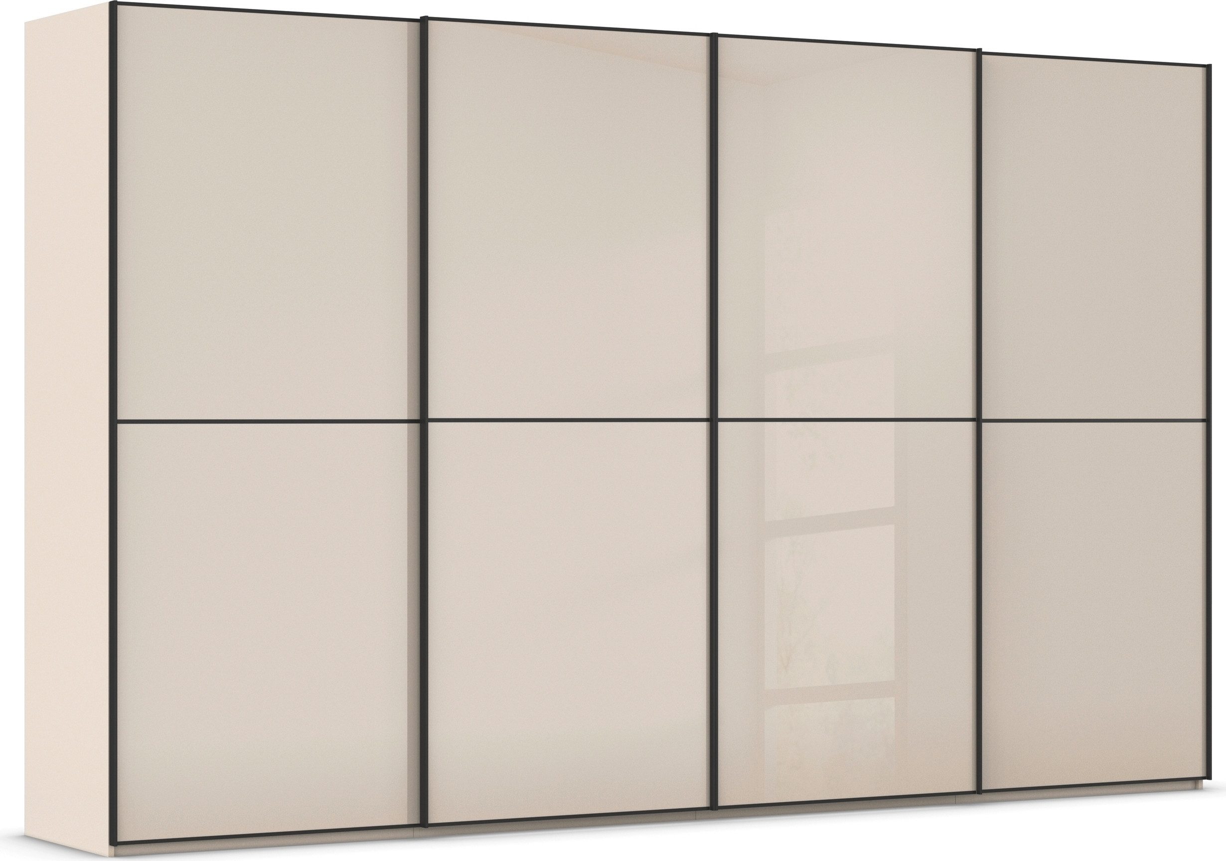 rauch Schuifdeurkast Kledingkast Kast Garderobe Slaapkamerkast SCALE-DUO edel tweedelige deuren glas-front met 3 sierlijsten made in germany