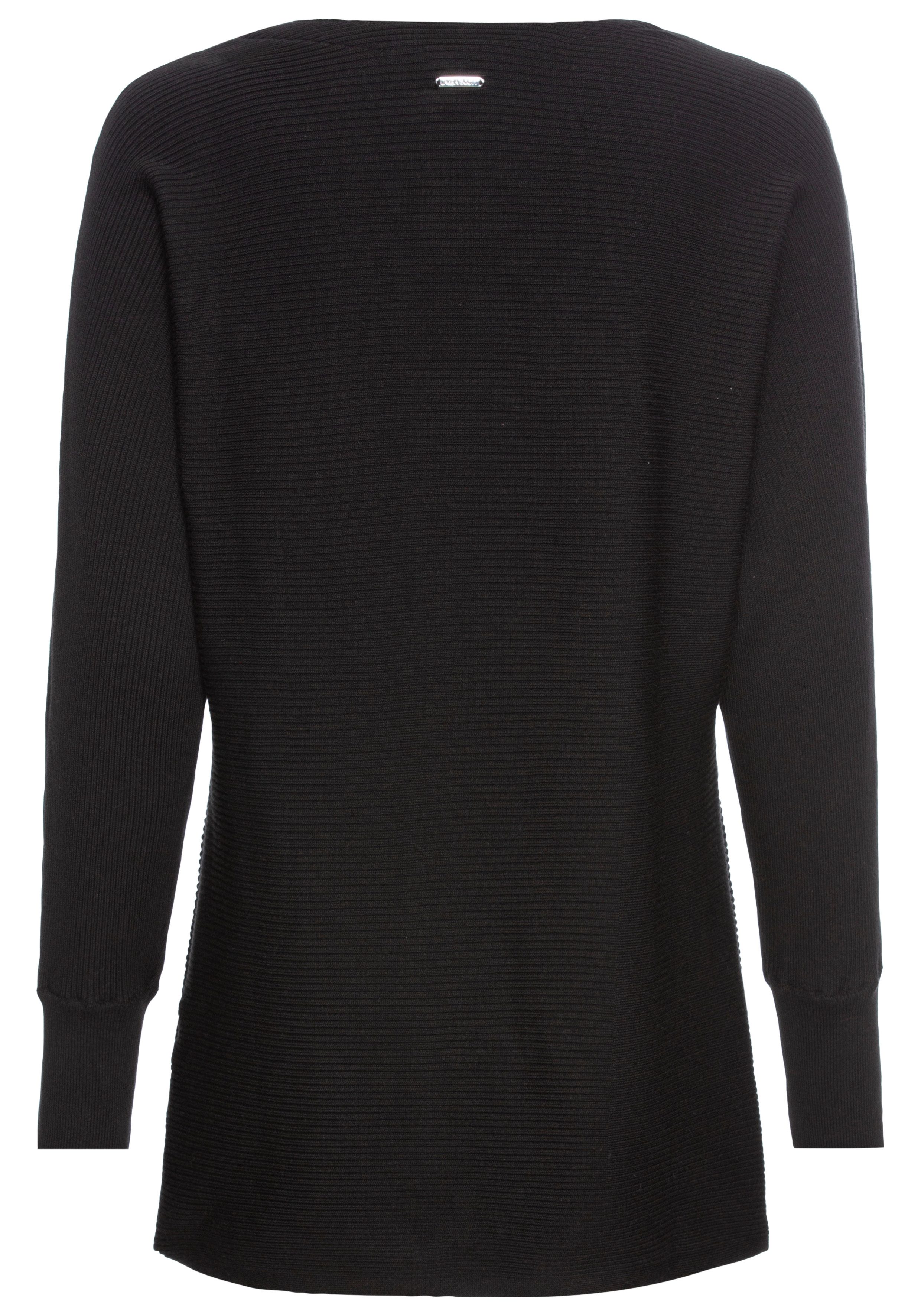 Laura Scott Trui met ronde hals in oversized en ribstructuur