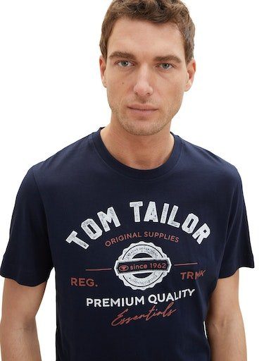 Tom Tailor T-shirt met grote logo-frontprint