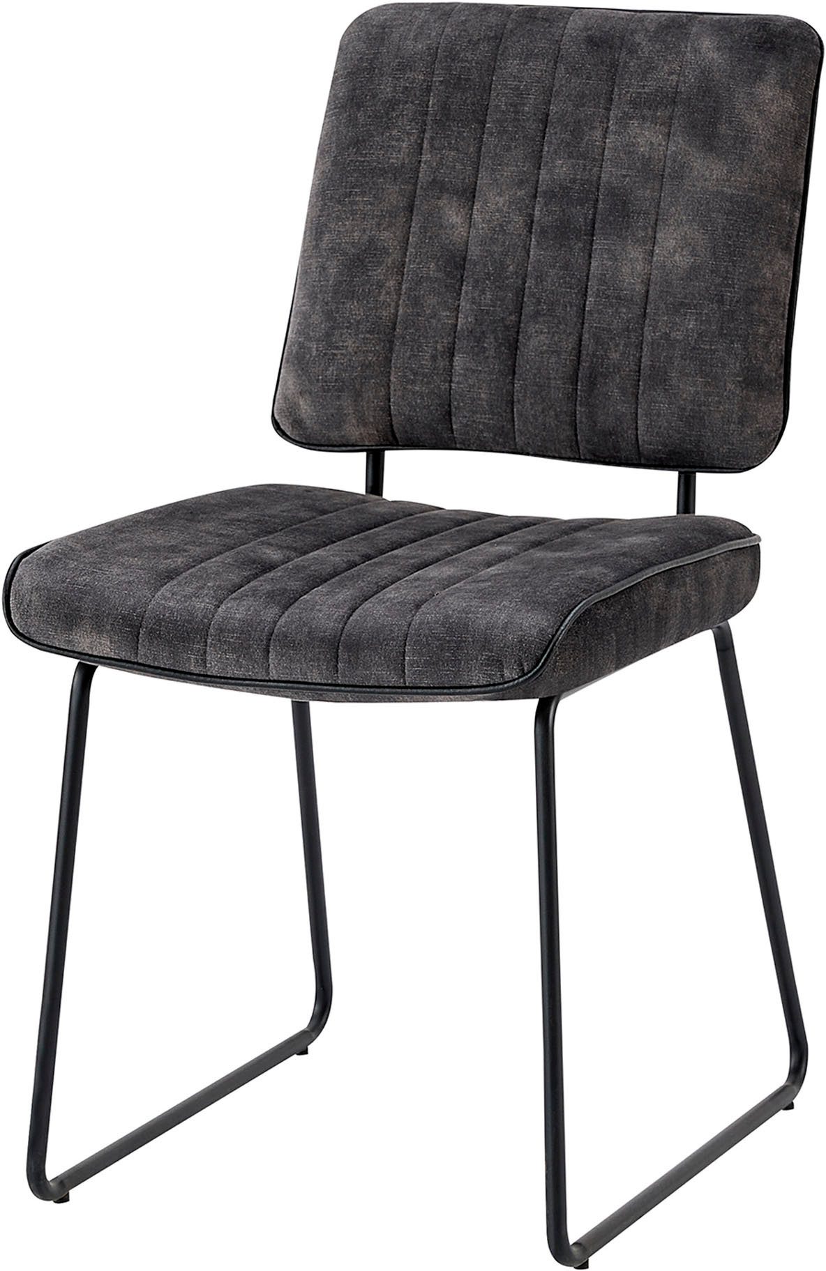 byLIVING Stoel met beugelpoten Liam 4-delige set moderne stoel in praktische 4-set met metalen frame (set, 4 stuks)