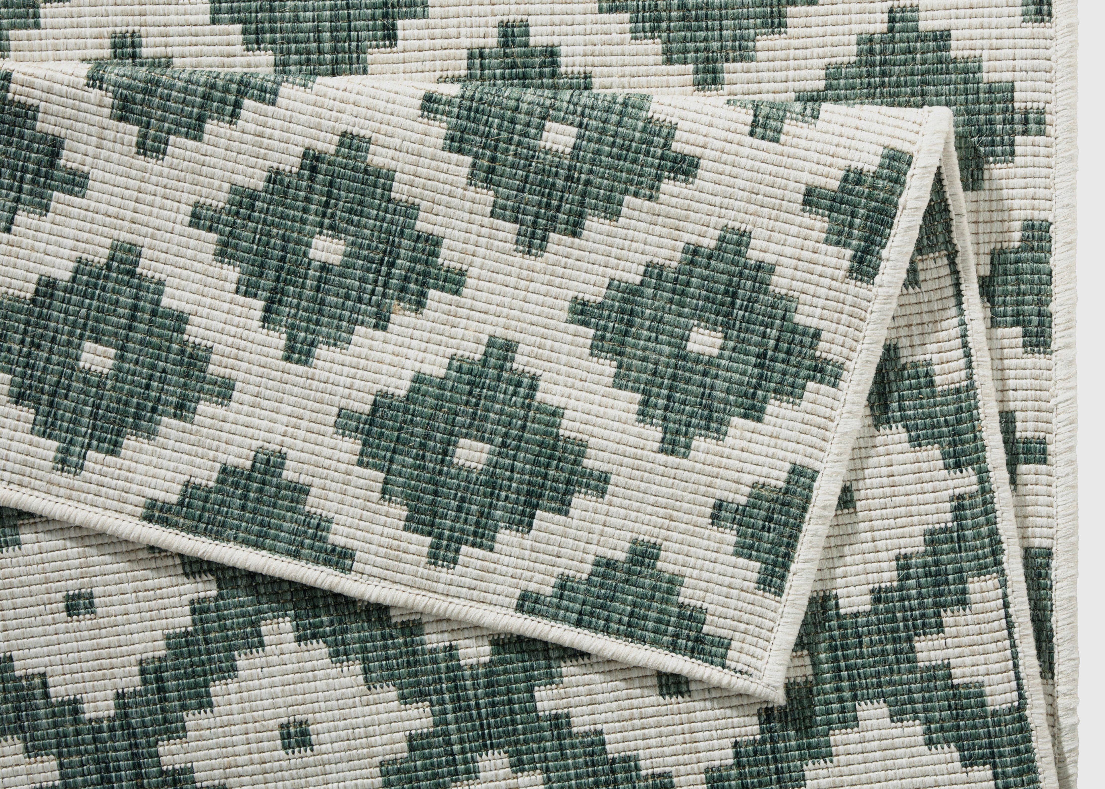 NORTHRUGS Vloerkleed Nizza omkeerbaar tapijt Binnen- en buitengebruik, weerbestendig, balkon, loper, woonkamer, waterbestendig