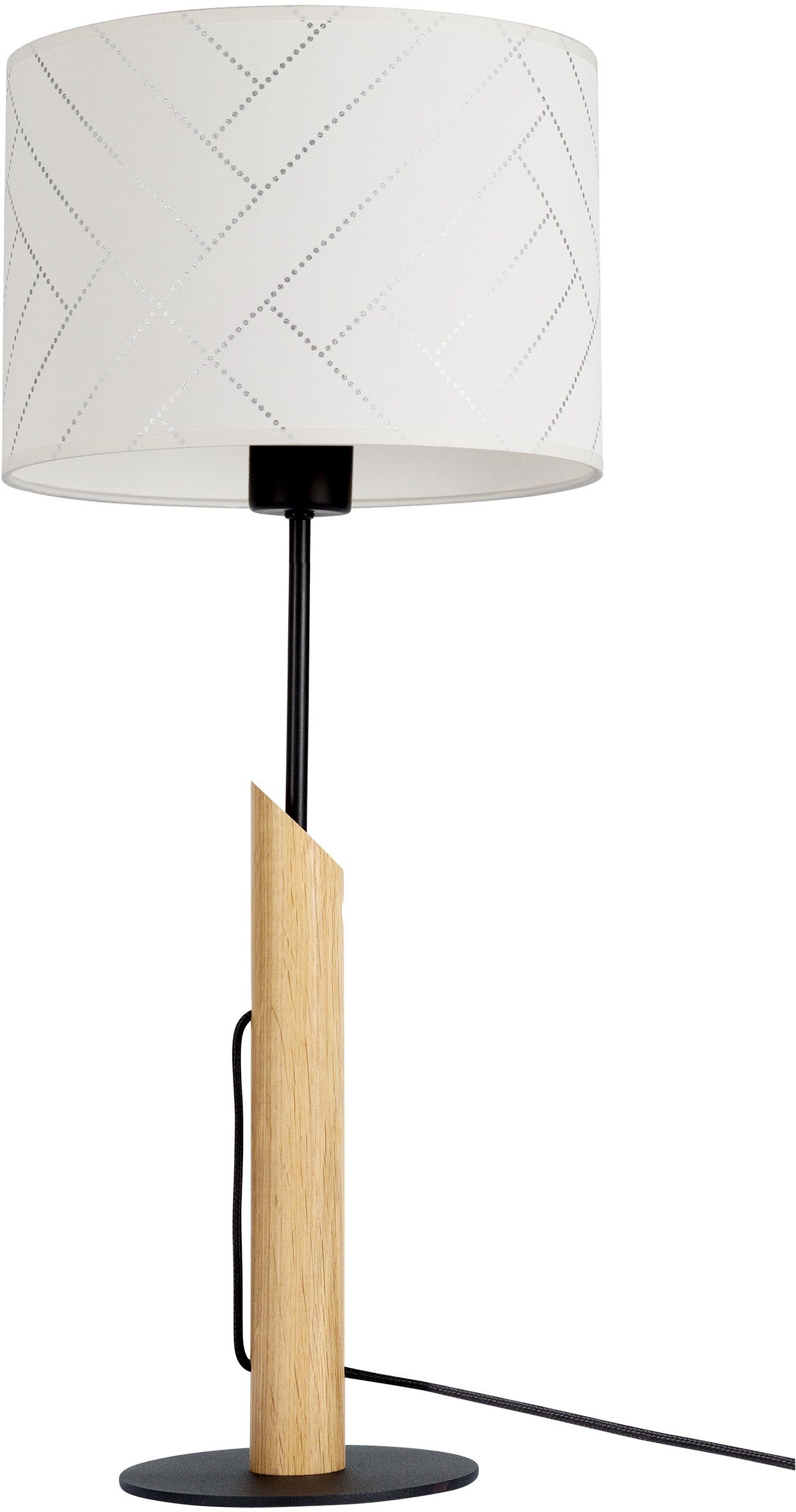BRITOP LIGHTING Tafellamp Punto Van eikenhout met FSC-certificaat, kap van gelamineerd materiaal tafellampen wit
