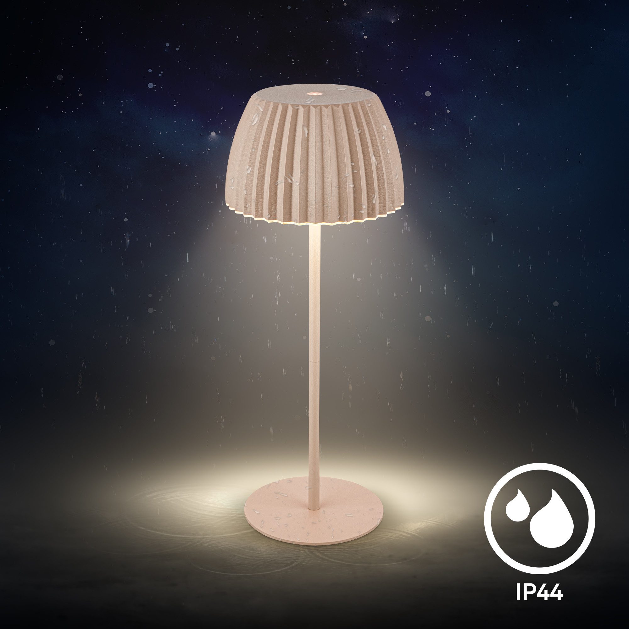 Briloner Leuchten Led-tafellamp Accu LED tafellamp, beige