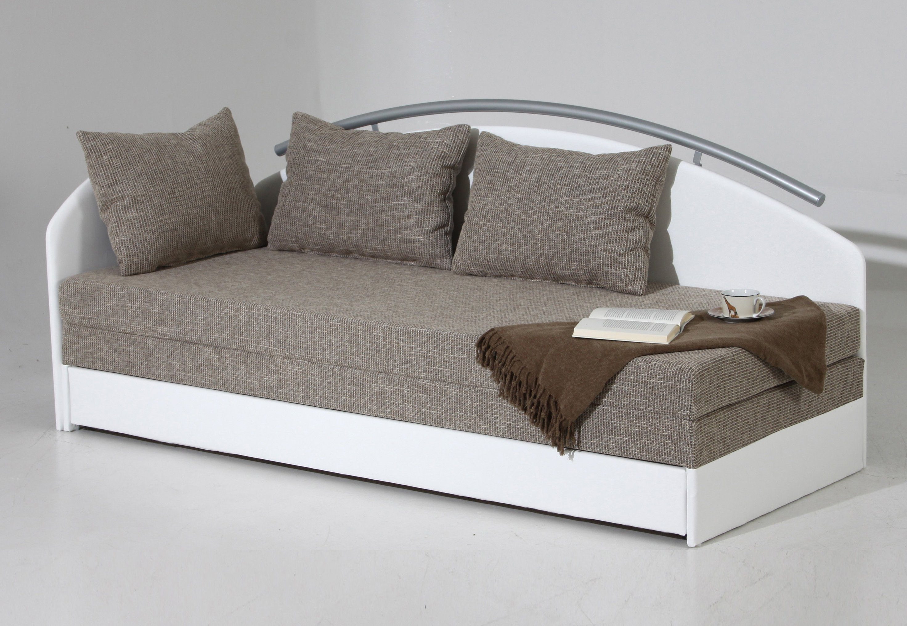 Maintal Bed wit, slaapbanken, 80 cm x 200 cm, Vast binnenveringsinterieur