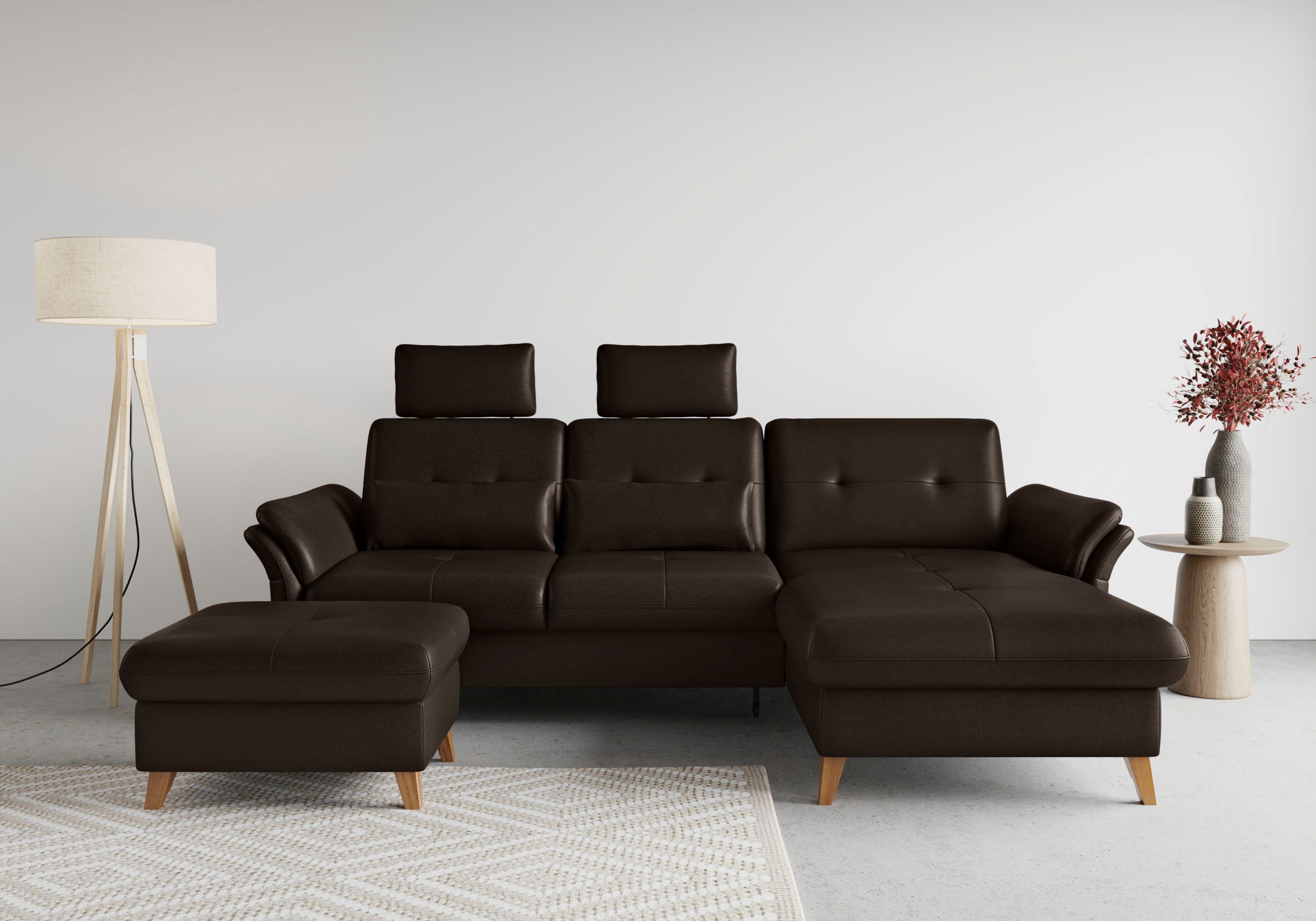 Sit&more Hoekbank Göteborg Zitdiepteverstelling en binnenvering, naar keuze met slaapfunctie