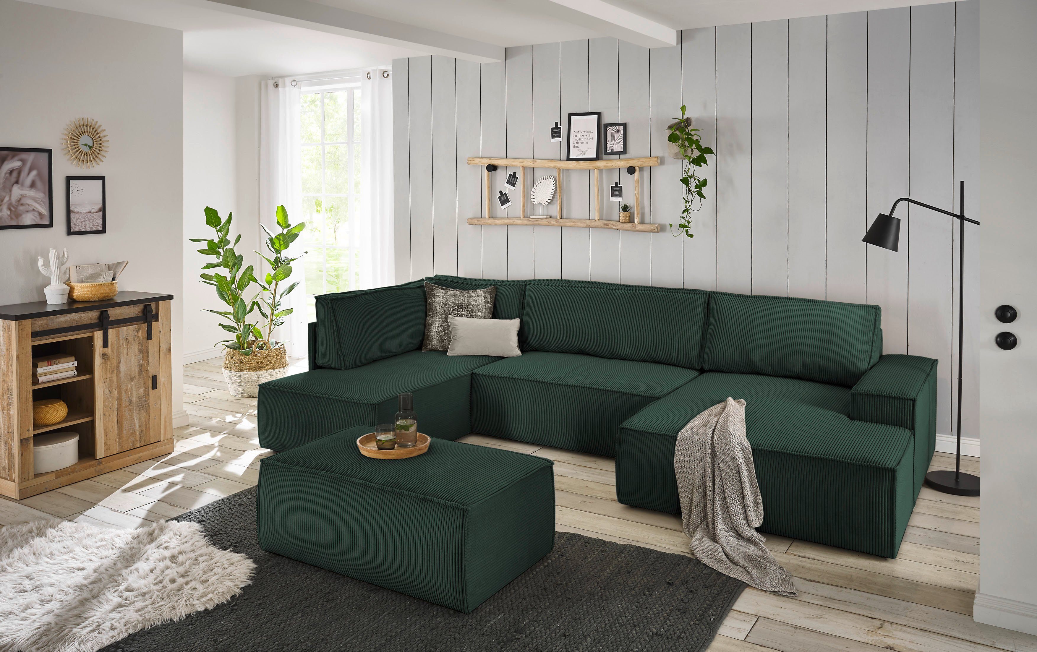 Home affaire Hocker Sherwood passend bij de bekleding van de sherwood-serie