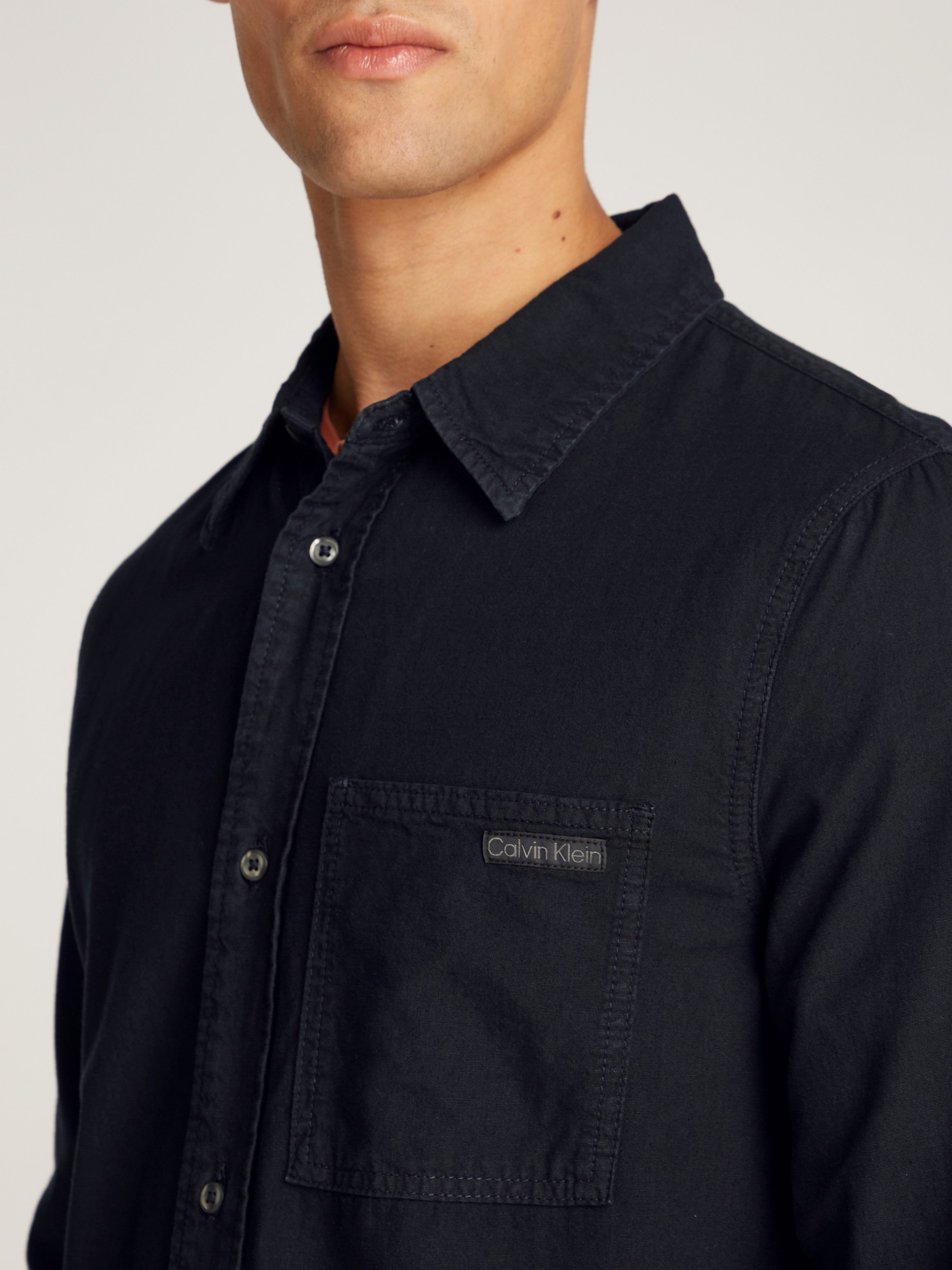 Calvin Klein Overhemd met lange mouwen REGULAR CHAMBRAY SHIRT