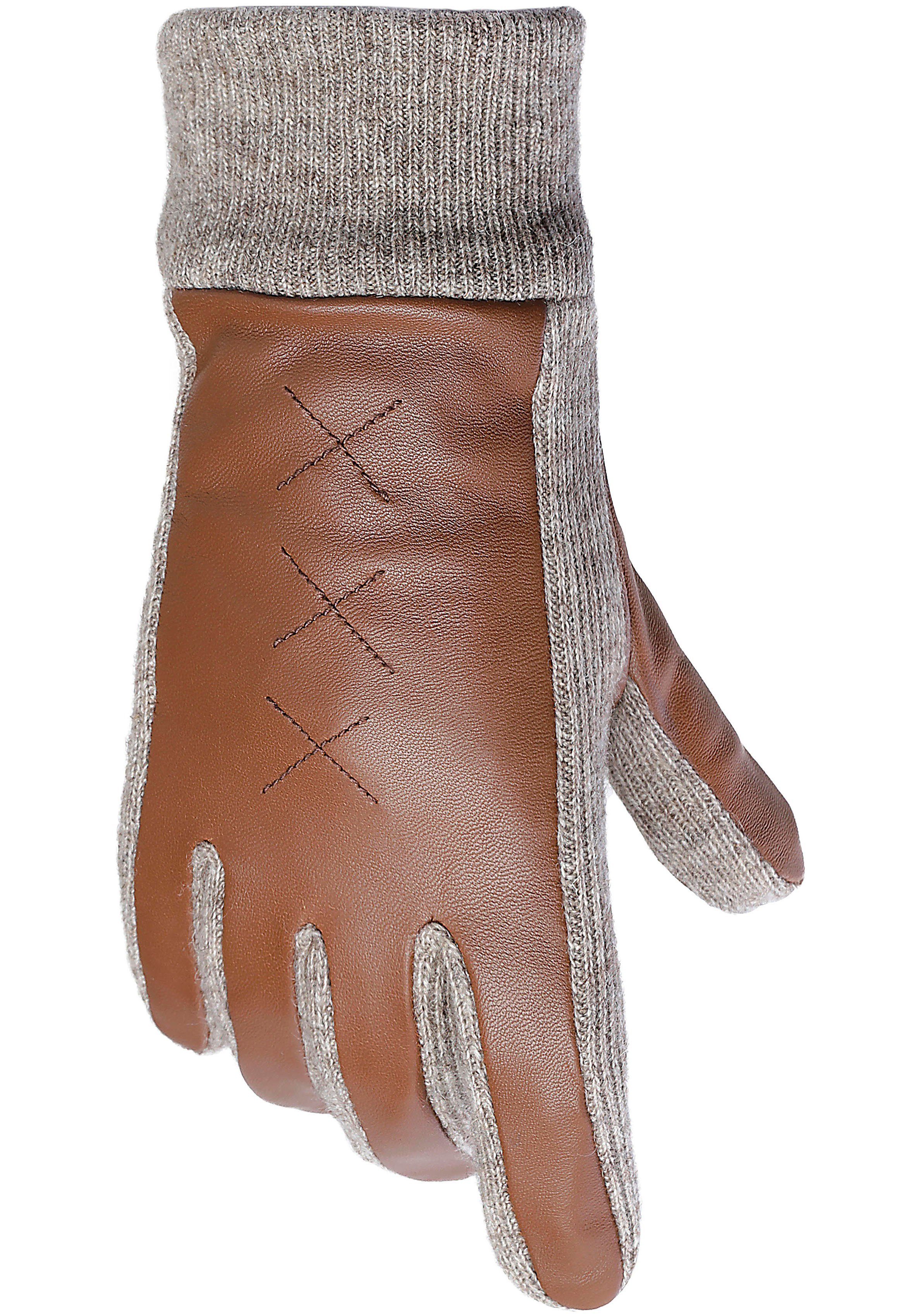PEARLWOOD Leren handschoenen Smilla Originele PEARLWOOD roestvrijstalen klinknagel