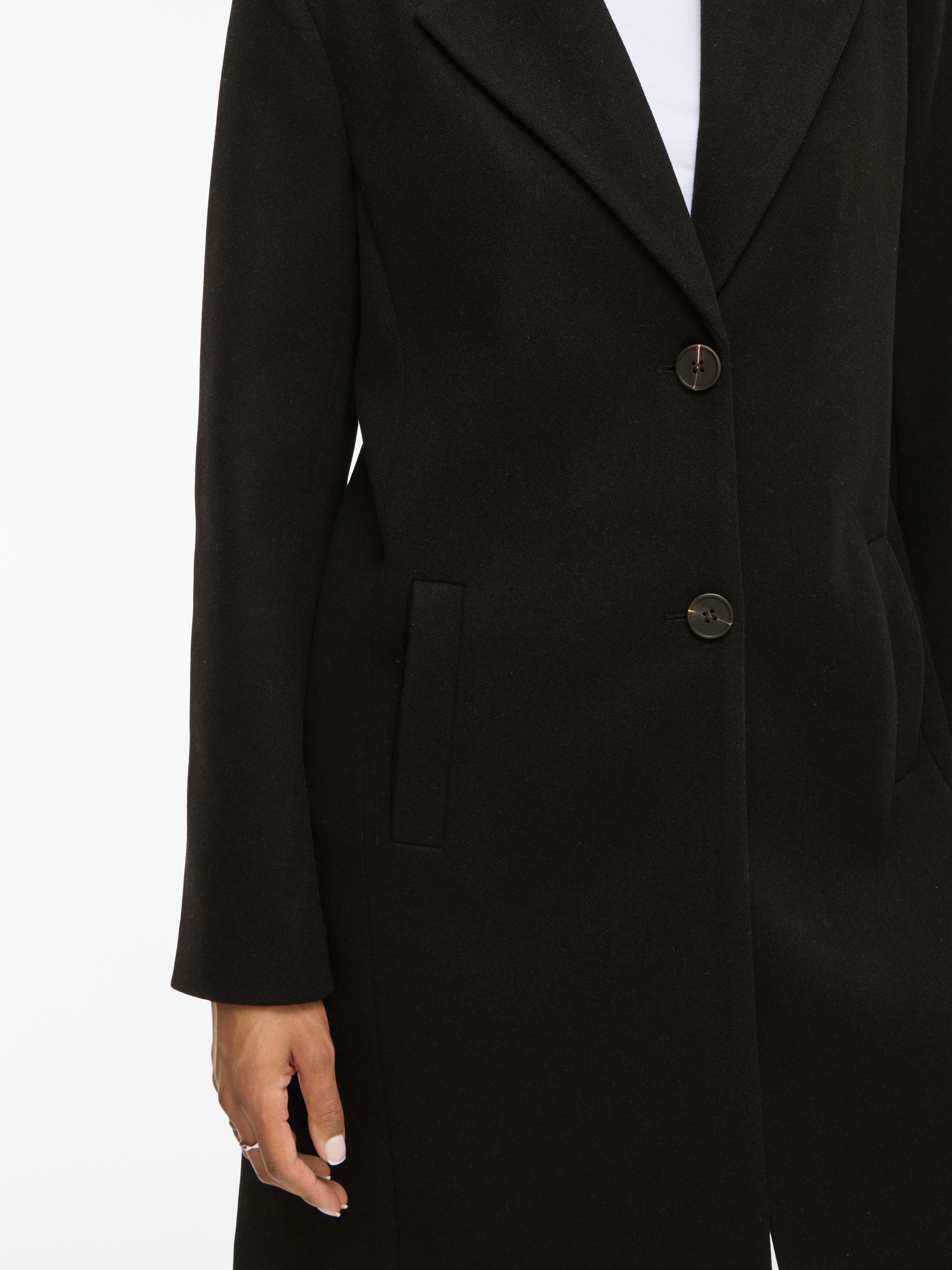 Vila Korte jas VICLAUDIA BUTTON COAT - NOOS