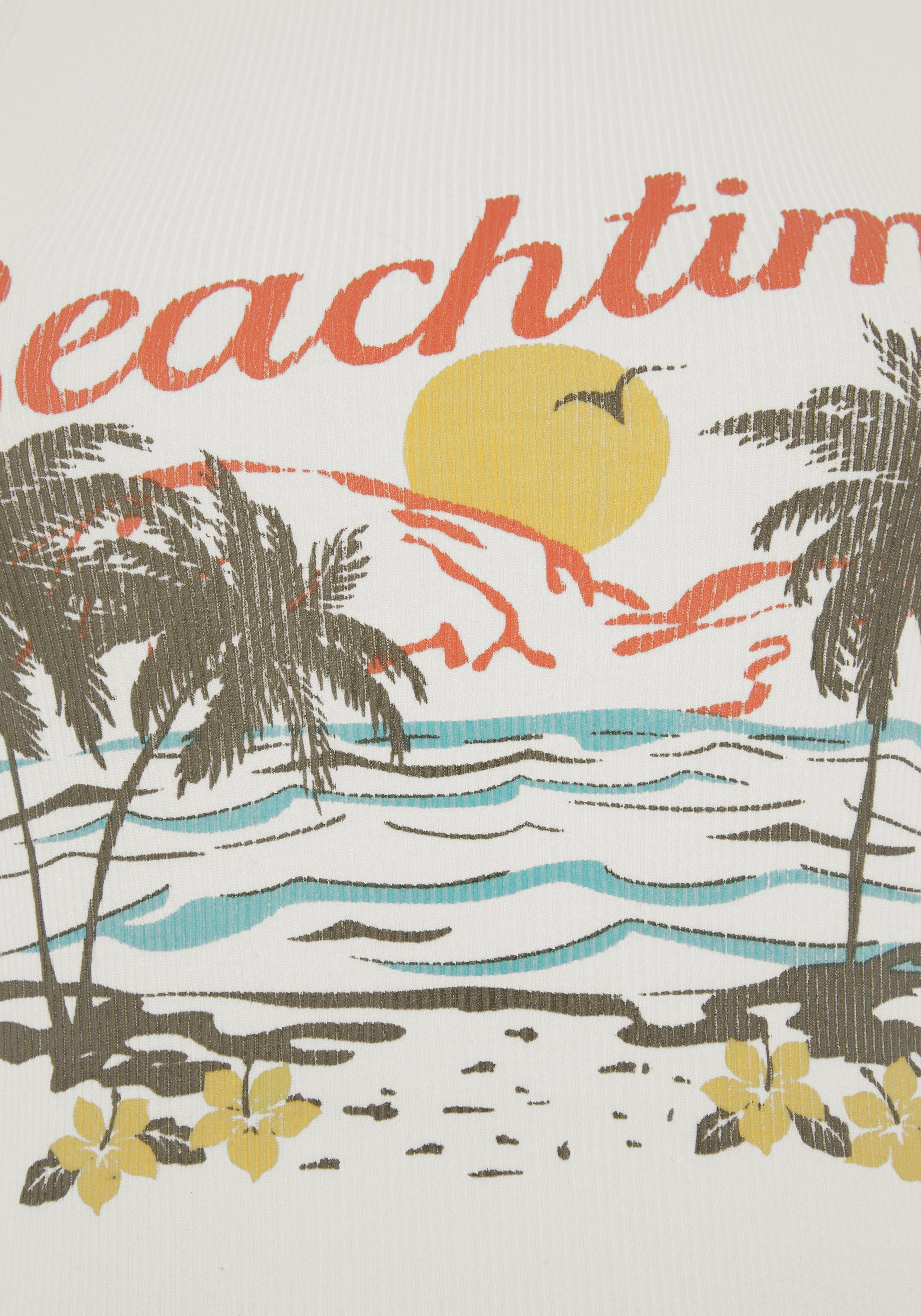 Beachtime Tanktop met tropische print (set, 2-delig)