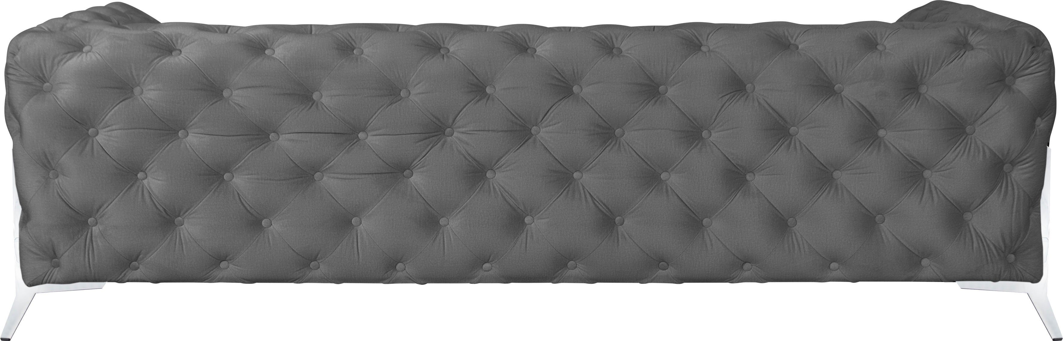 Leonique Chesterfield-bank Amaury luxueuze capitonnage, moderne chesterfield look, kleur van de poten ter keuze