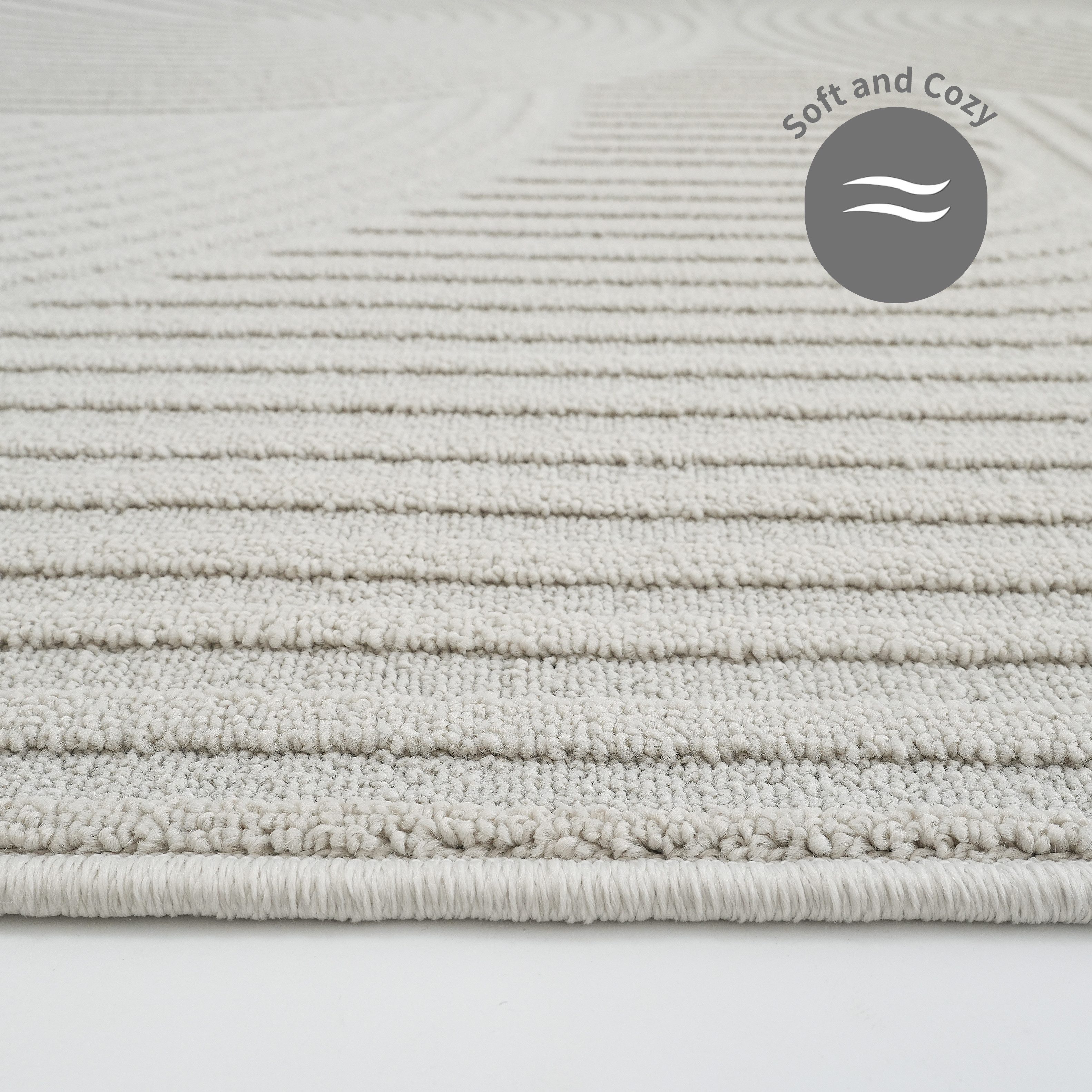 my home Vloerkleed Jola hoog-laag ontwerp, Scandi-look, Zen Boho, modern, 3D, woonkamer, slaapkamer, waterafstotend