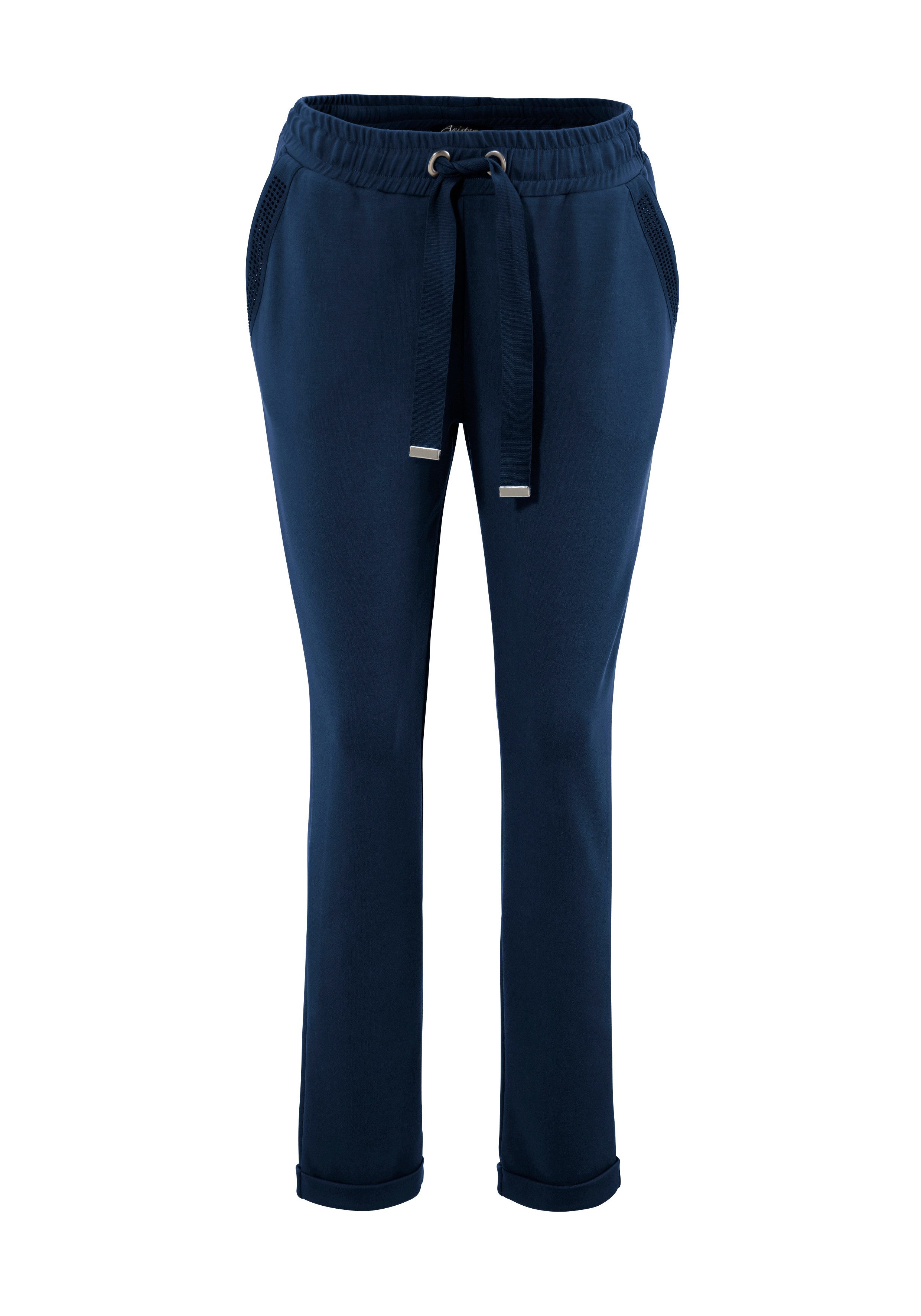 Aniston SELECTED Comfortbroek met glinsterende stenen aan de insteekzakken - nieuwe collectie