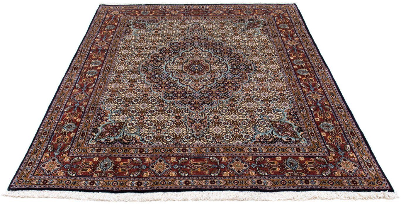 morgenland Wollen kleed Moud sterk gedessineerd beige 197 x 148 cm Uniek exemplaar met certificaat