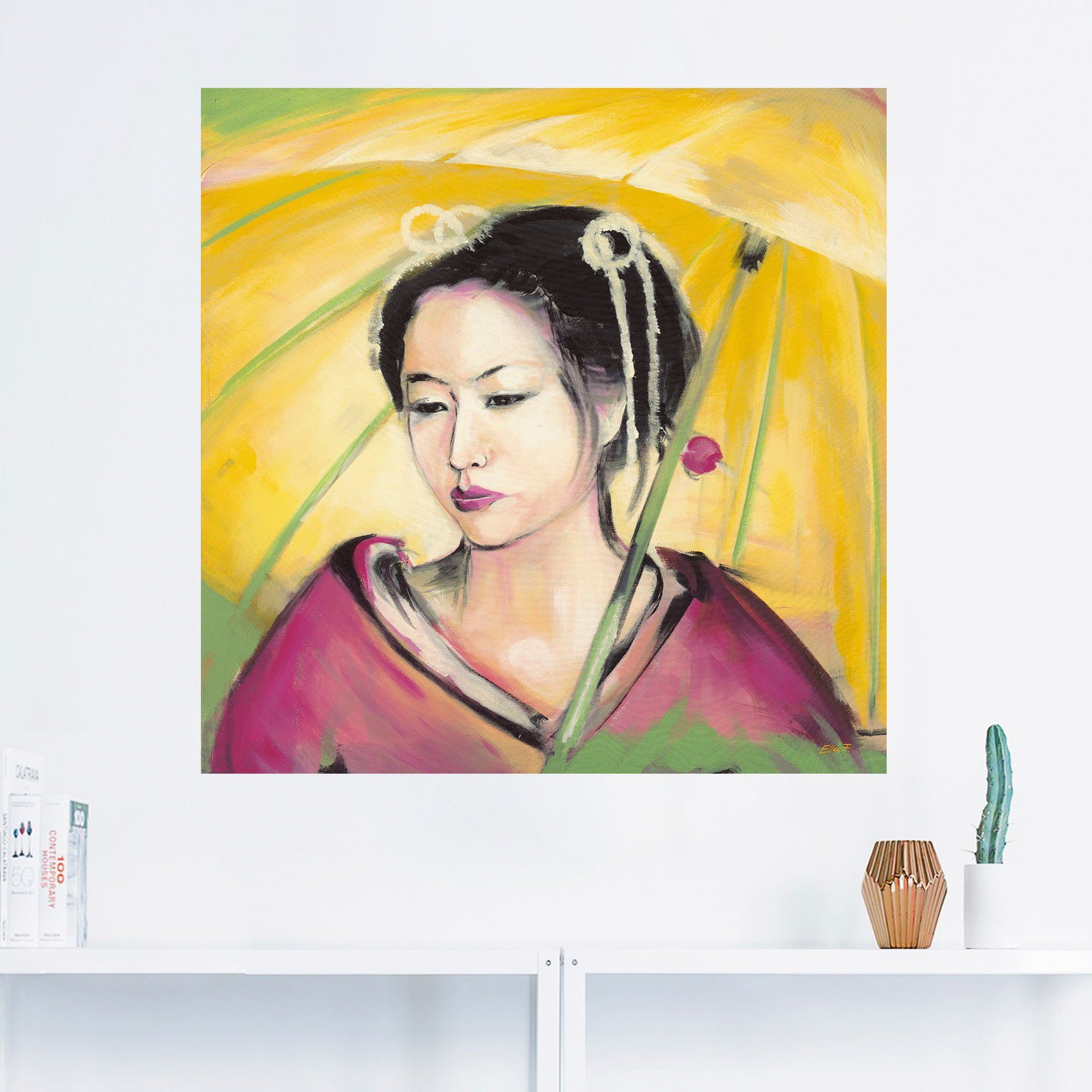Artland Artprint Geisha als artprint op linnen, muursticker in verschillende maten