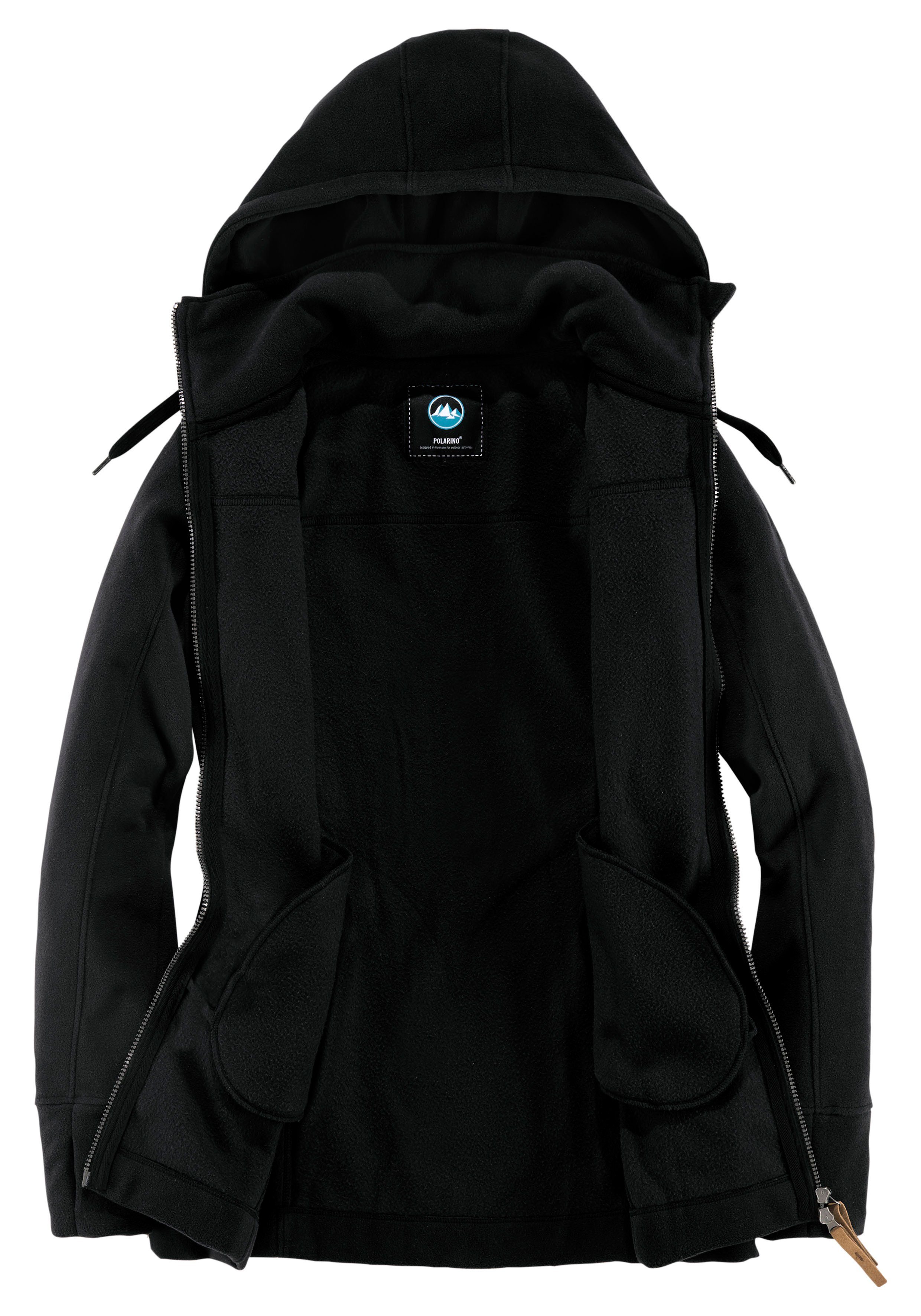 Polarino Fleecejack van fleece, ademend, sneldrogend