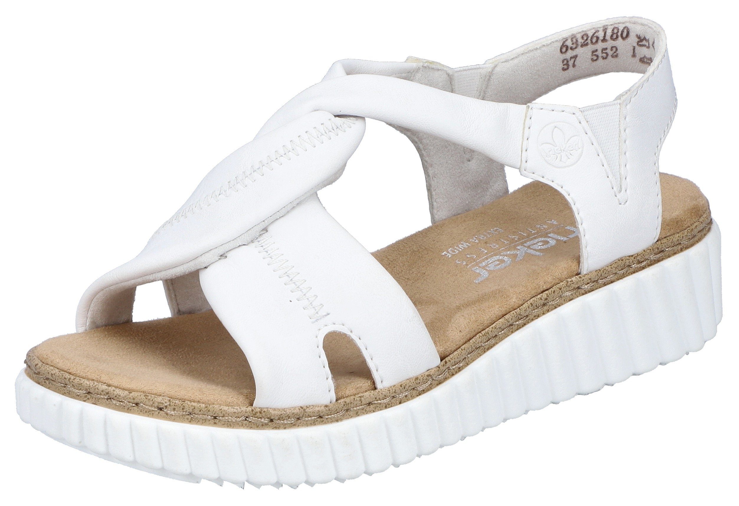Rieker Sandalen , zomerschoen, sandaal, sleehak, met zachte binnenzool