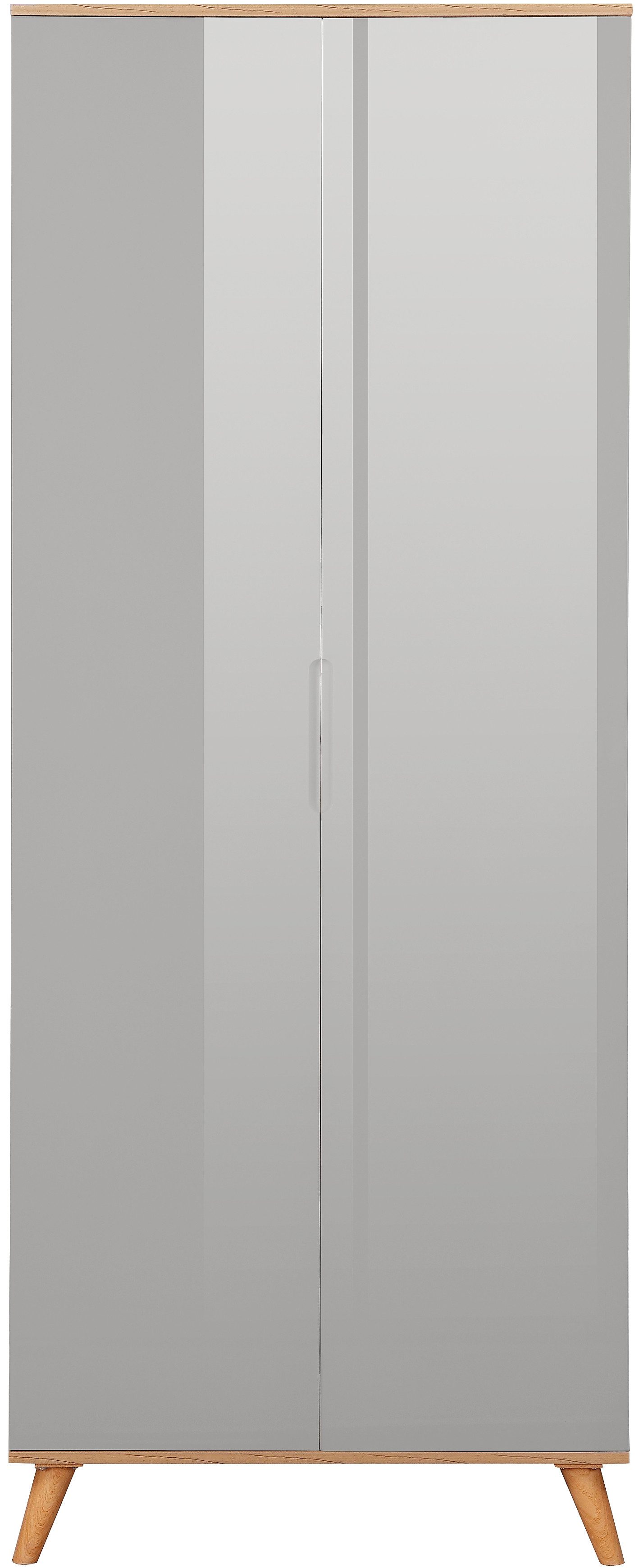 andas Kledingkast Lund slaapkamerkast bestseller in Scandinavisch design Kledingkast met premium binneninrichting, breedte 80 cm hoogglans