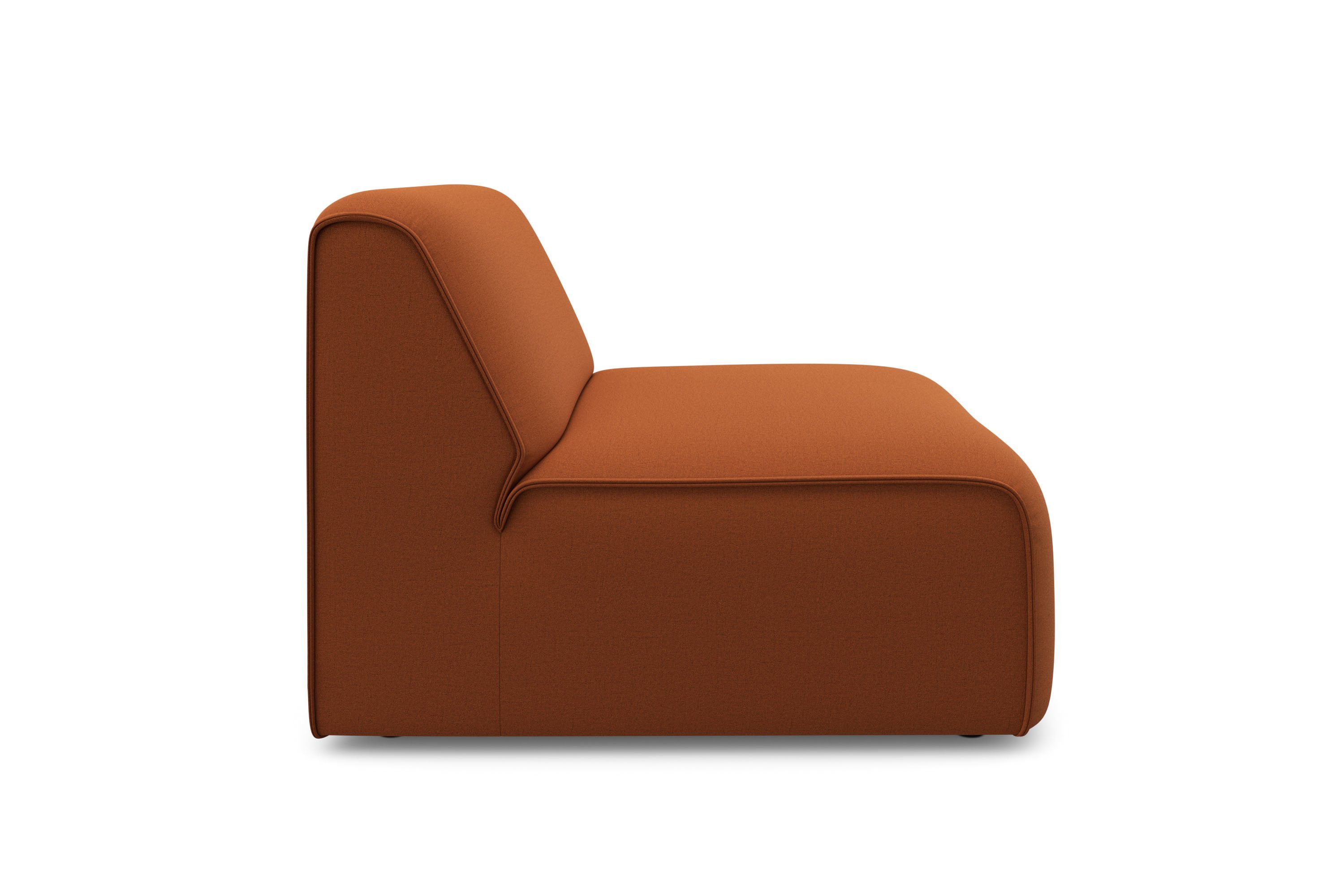 RAUM.ID Fauteuil Merid sofa-middenelement, afmetingen B/D/H: 84/97/46 cm als module of apart te gebruiken, voor individuele samenstelling