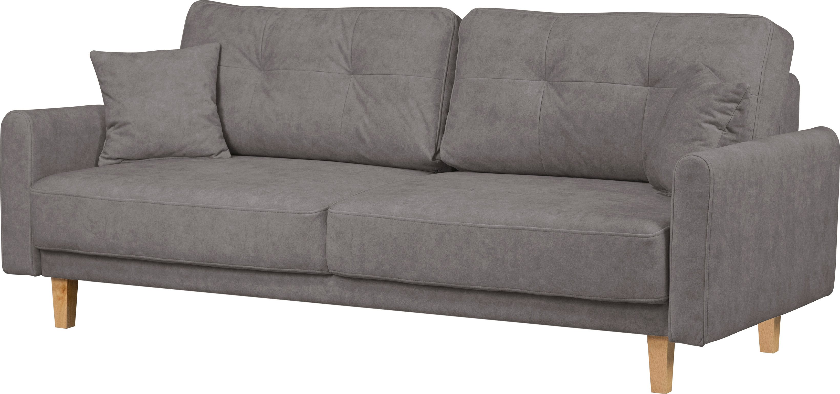 Home affaire 3-zitsbank TRIPLO optioneel slaapbank met bedlade, afmetingen B/D/H: 215/100/89 cm