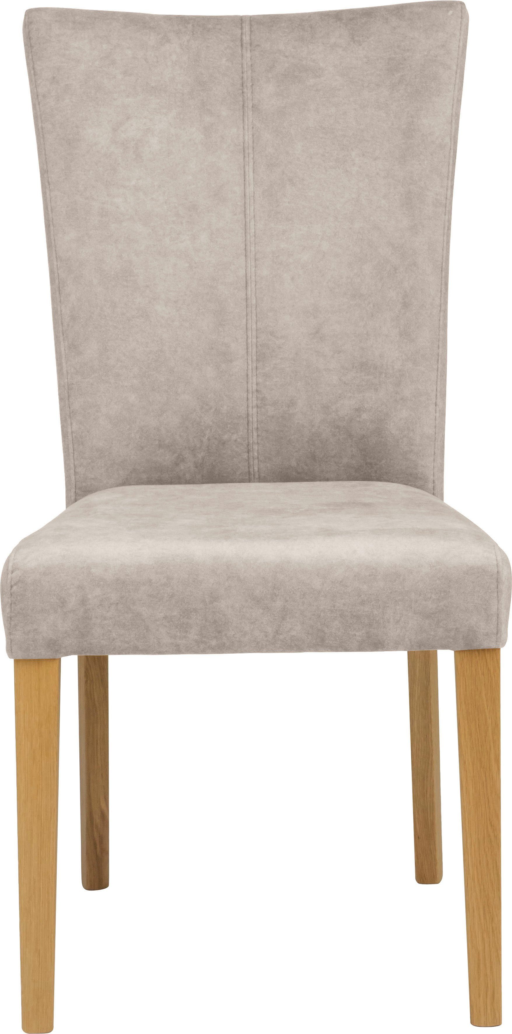 Home affaire Eetkamerstoel Aspen gestoffeerde stoel Massief houten frame, in veel bekledingskwaliteiten landhuis (set, 2 stuks)