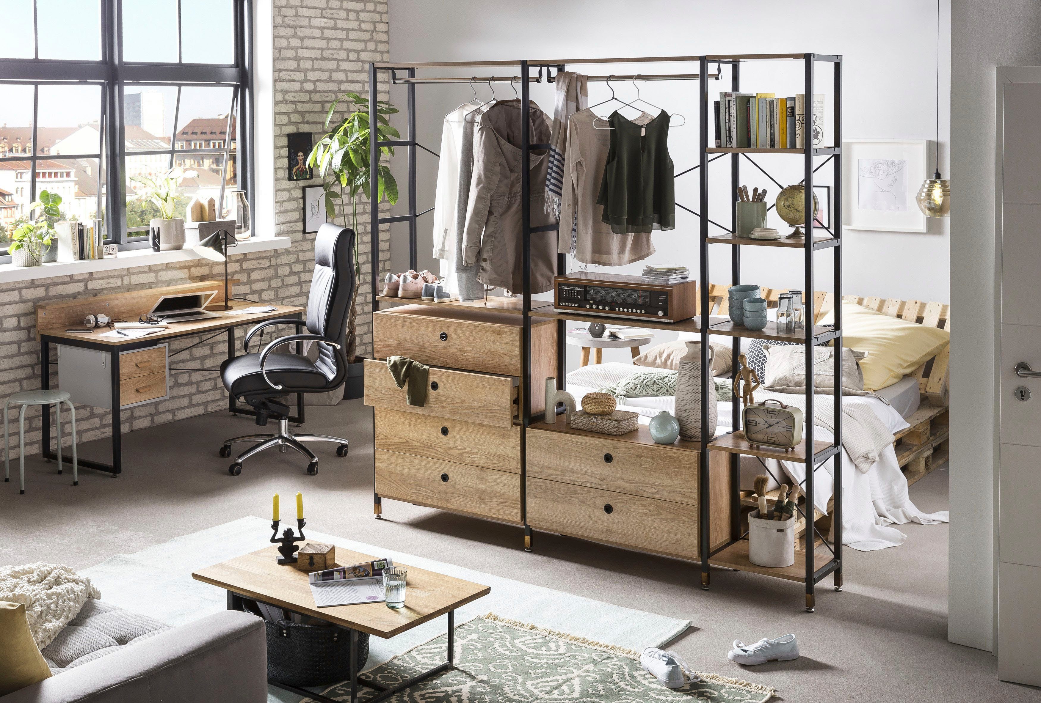 INOSIGN Bureau Wenzel Werkblad acacia decor, geschikt voor het thuiskantoor, laptoptafel