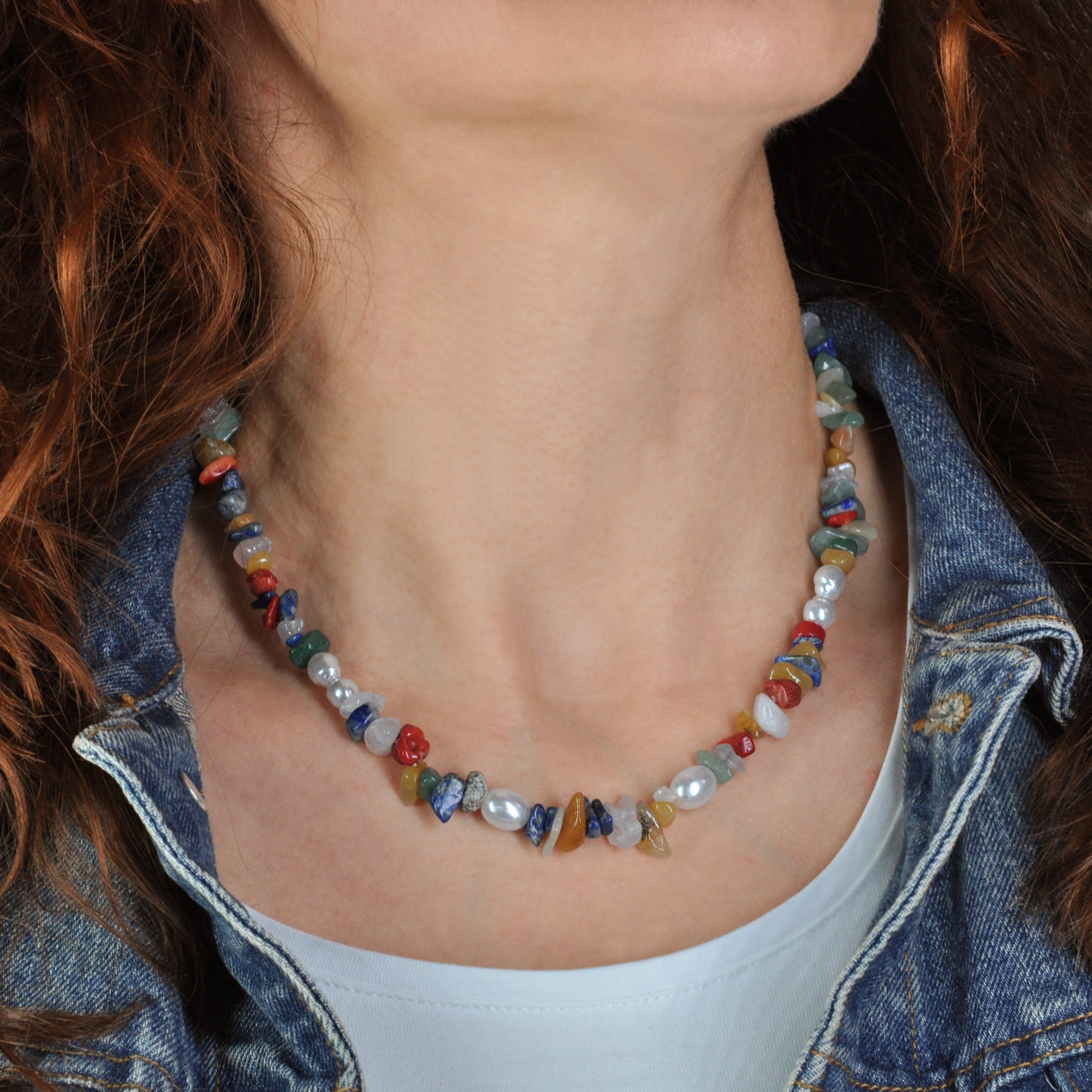 Firetti Collier Sieraden cadeau Colorful gemstone chips