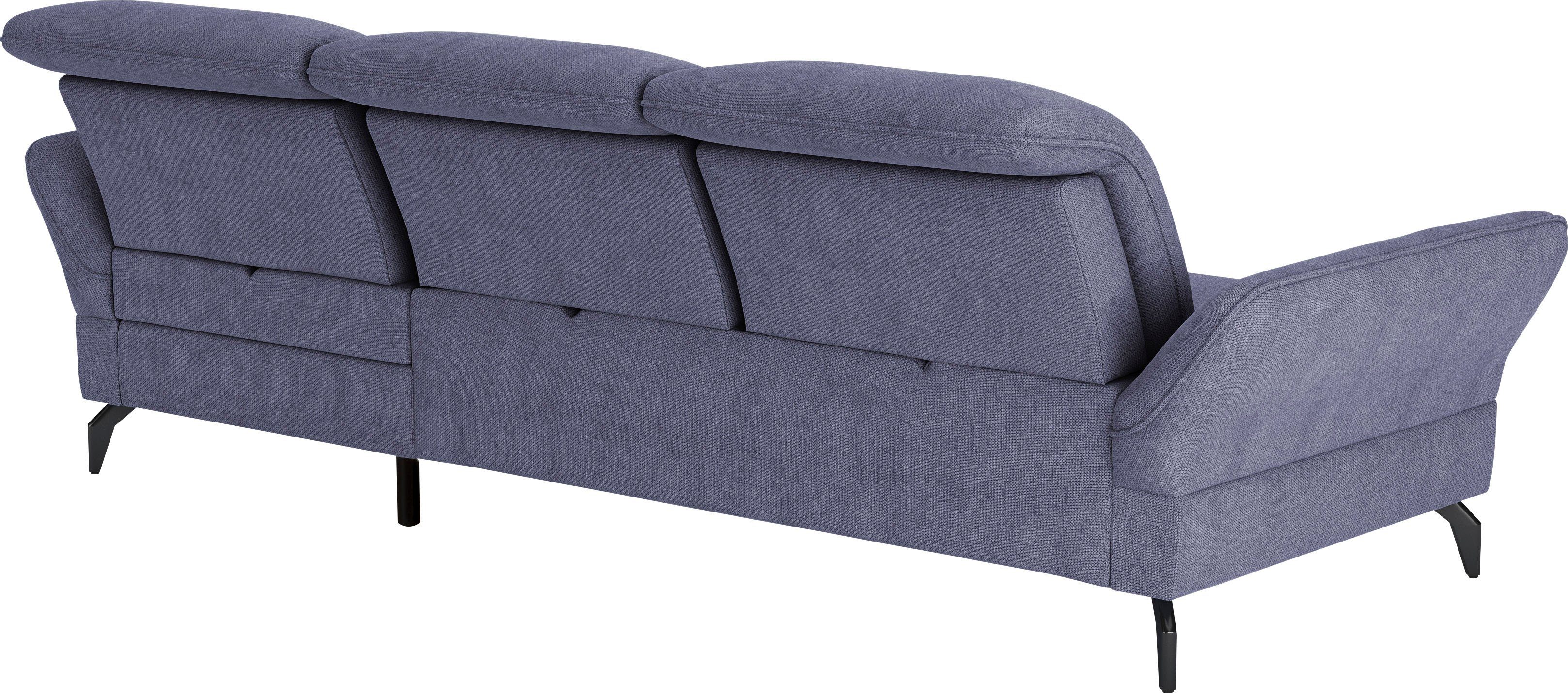sit&more Hoekbank Leandro L-vorm Naar keuze met bed, hoofdbord en armleuningfunctie, en bedkist