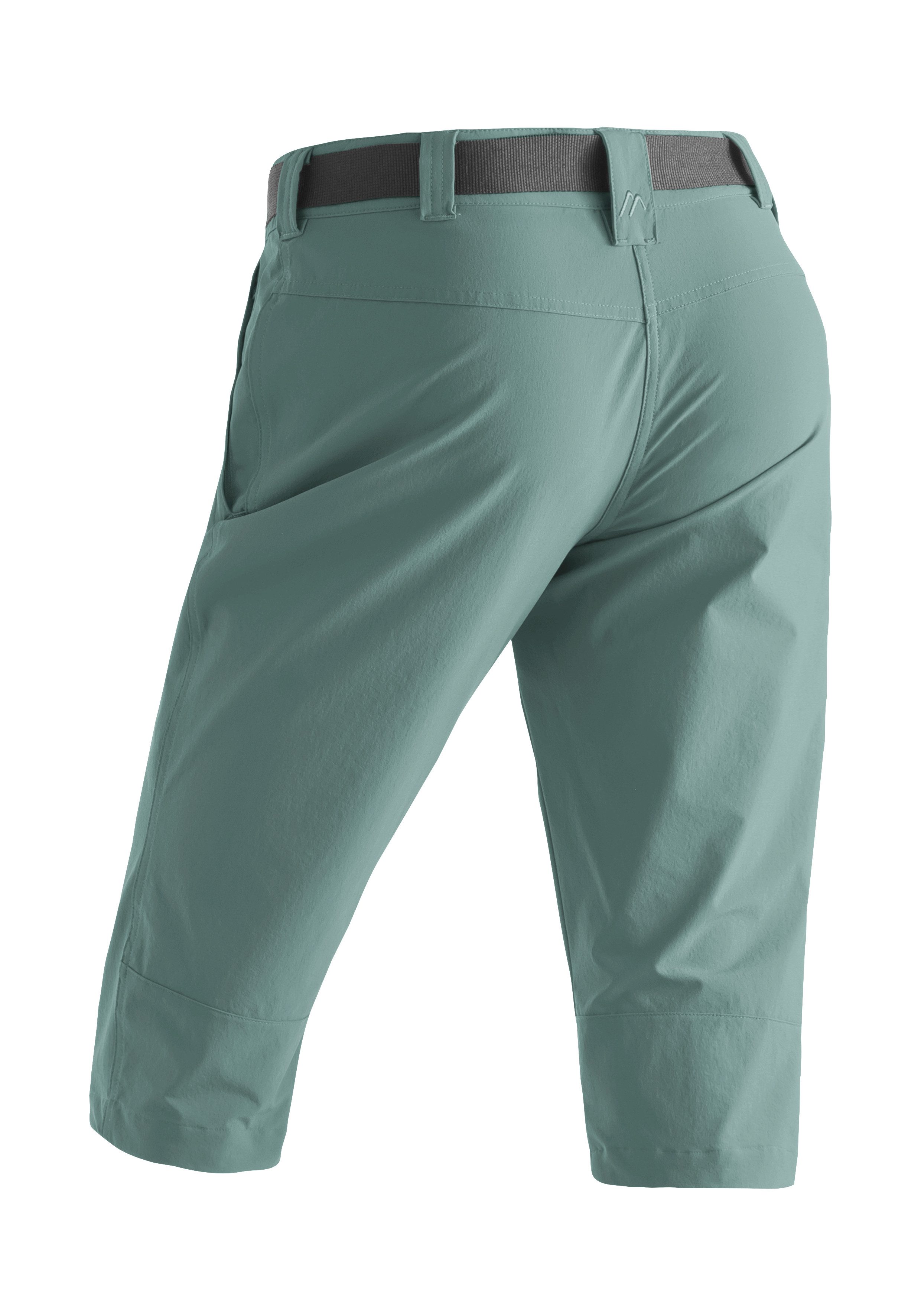 Maier Sports Capribroek Inara slim 3/4 Dames wandelbroek, ademende outdoorbroek, 3/4 broek met 3 zakken