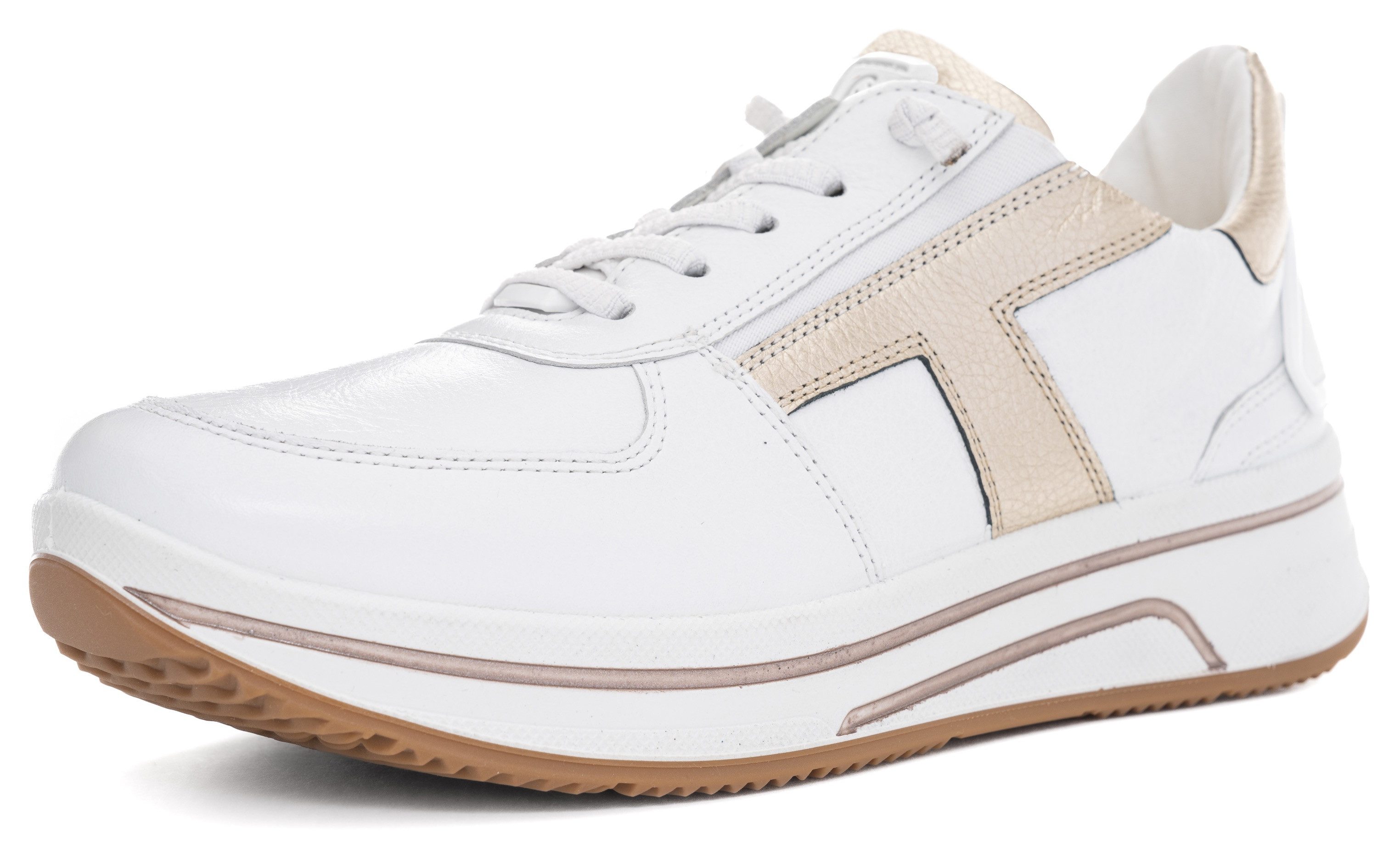Ara Slip-on sneakers Sapporo , vrijetijdsschoen, veterschoen met frotté voering, h-breedte