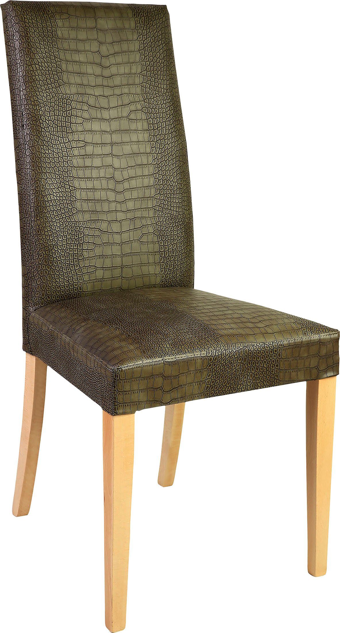 Home affaire Stoel Java Overtrokken met kunstleer met animal-stempeldruk (set, 2 stuks)