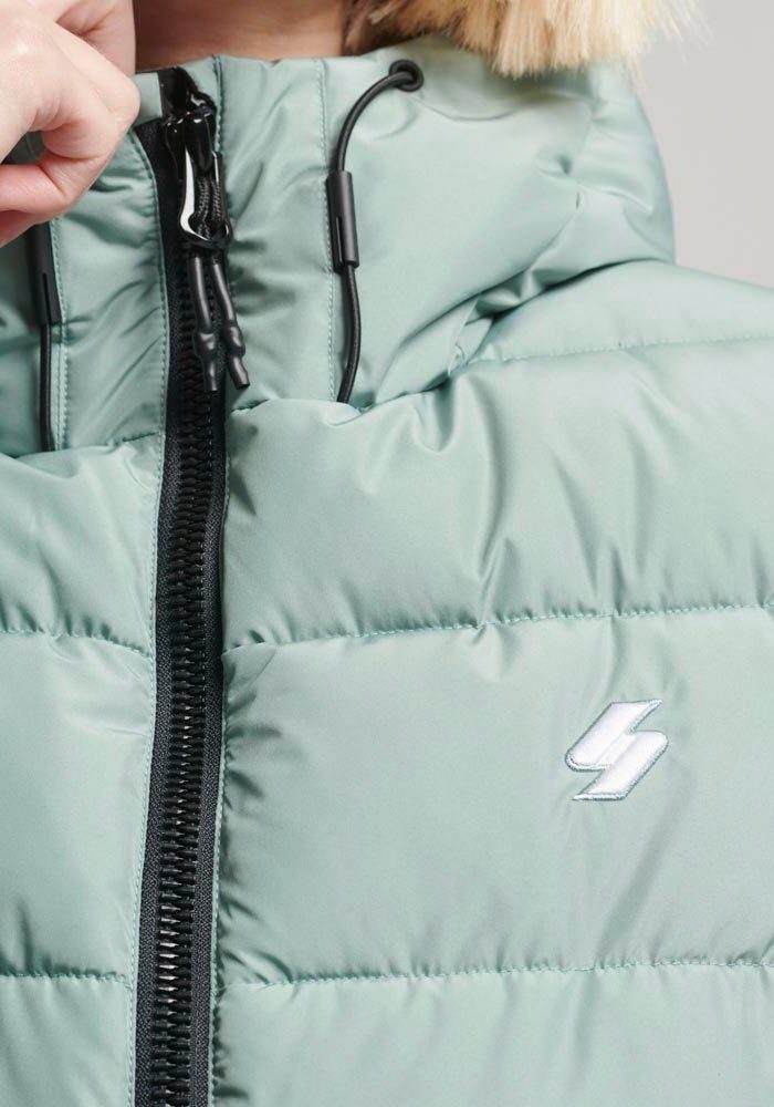 Superdry Gewatteerde jas HOODED SPIRIT SPORTS PUFFER van waterafstotend materiaal