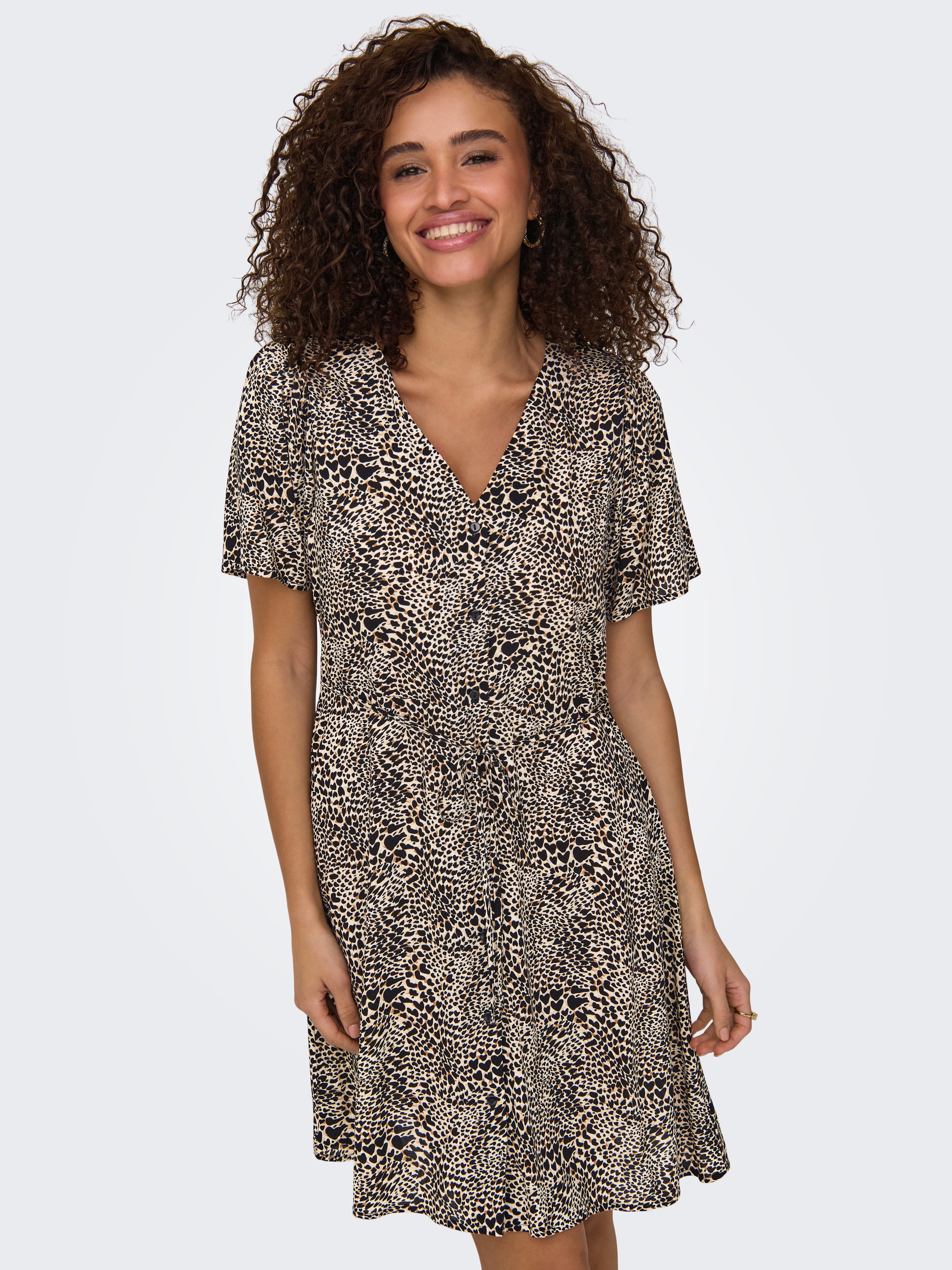 Only Mini-jurk ONLEVIDA S/S SHORT DRESS WVN NOOS