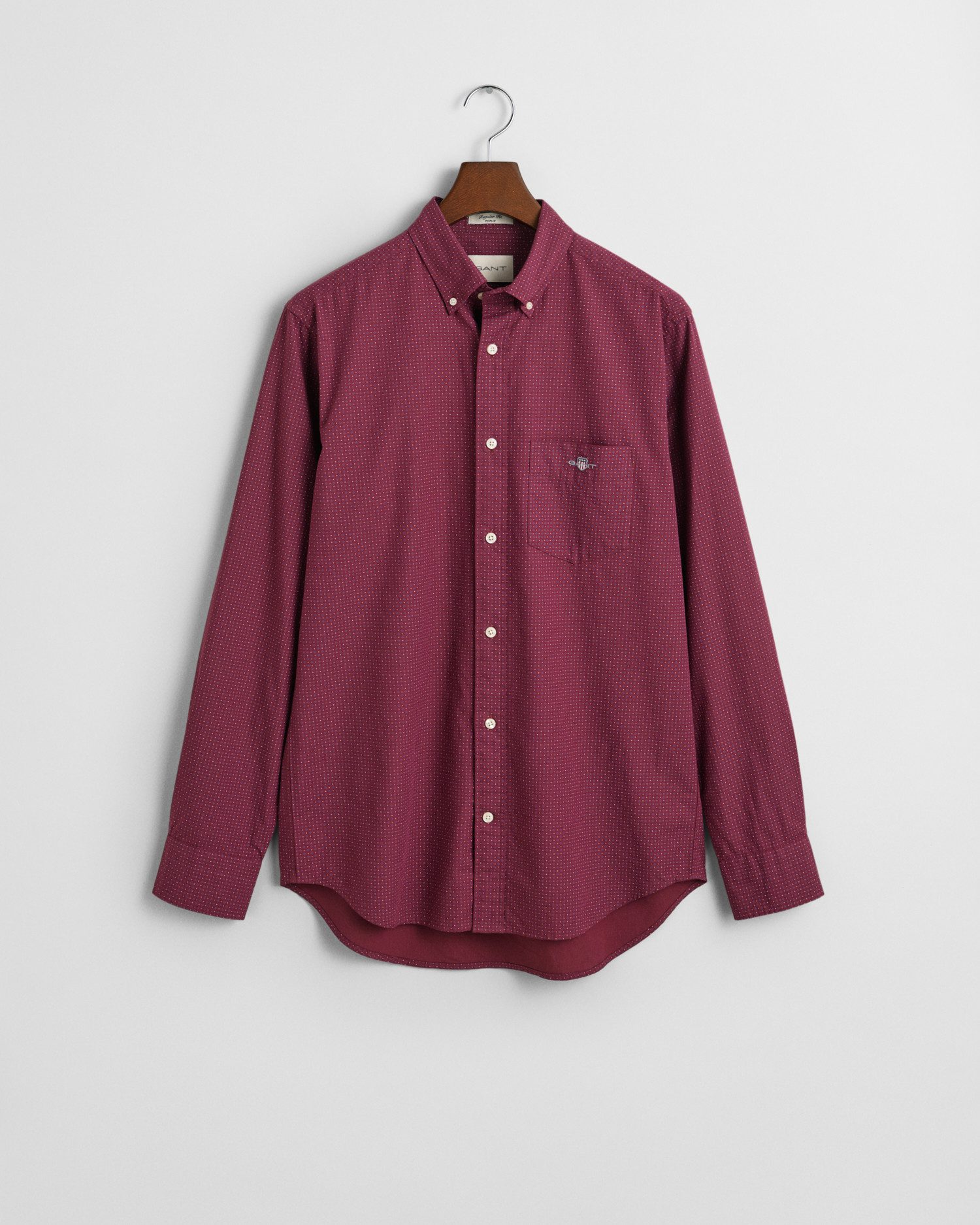 Gant Overhemd met lange mouwen REG MICRO PRINT SHIRT met een subtiele, doorlopende micro-print