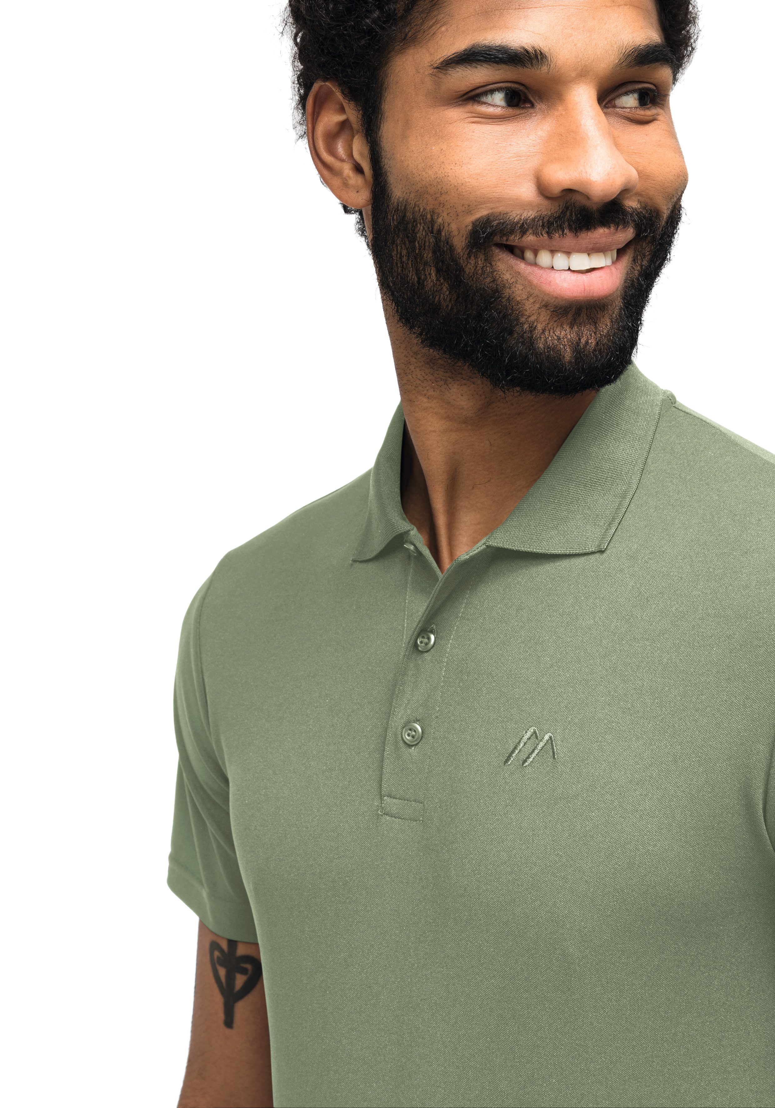 Maier Sports Functioneel shirt Ulrich Heren poloshirt, korte mouw vrijetijdsshirt met overhemdkraag, regular fit