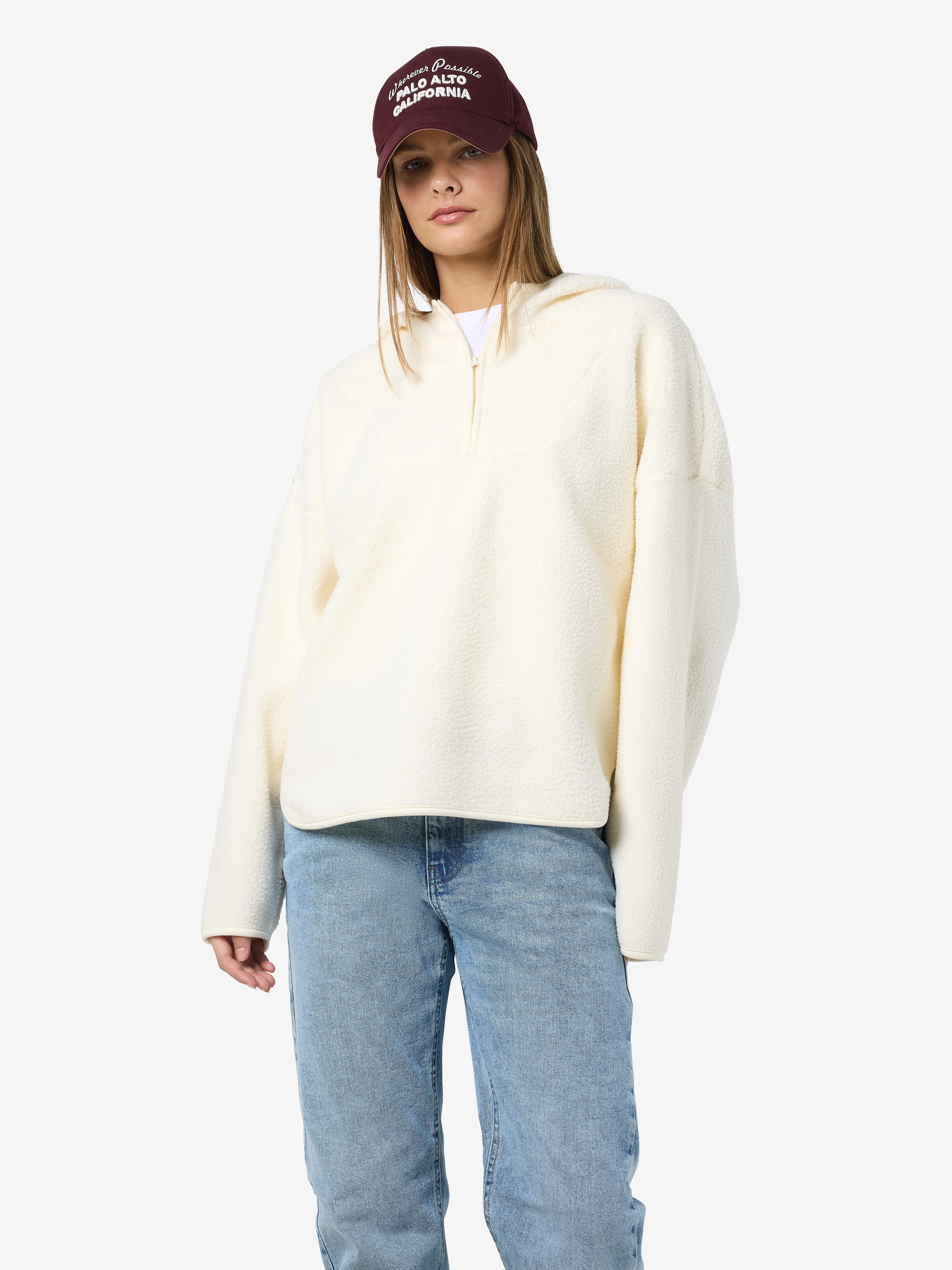 Noisy may Fleecetrui NMCOZY L/S HALFWAY ZIP SWEATER JRS NOOS