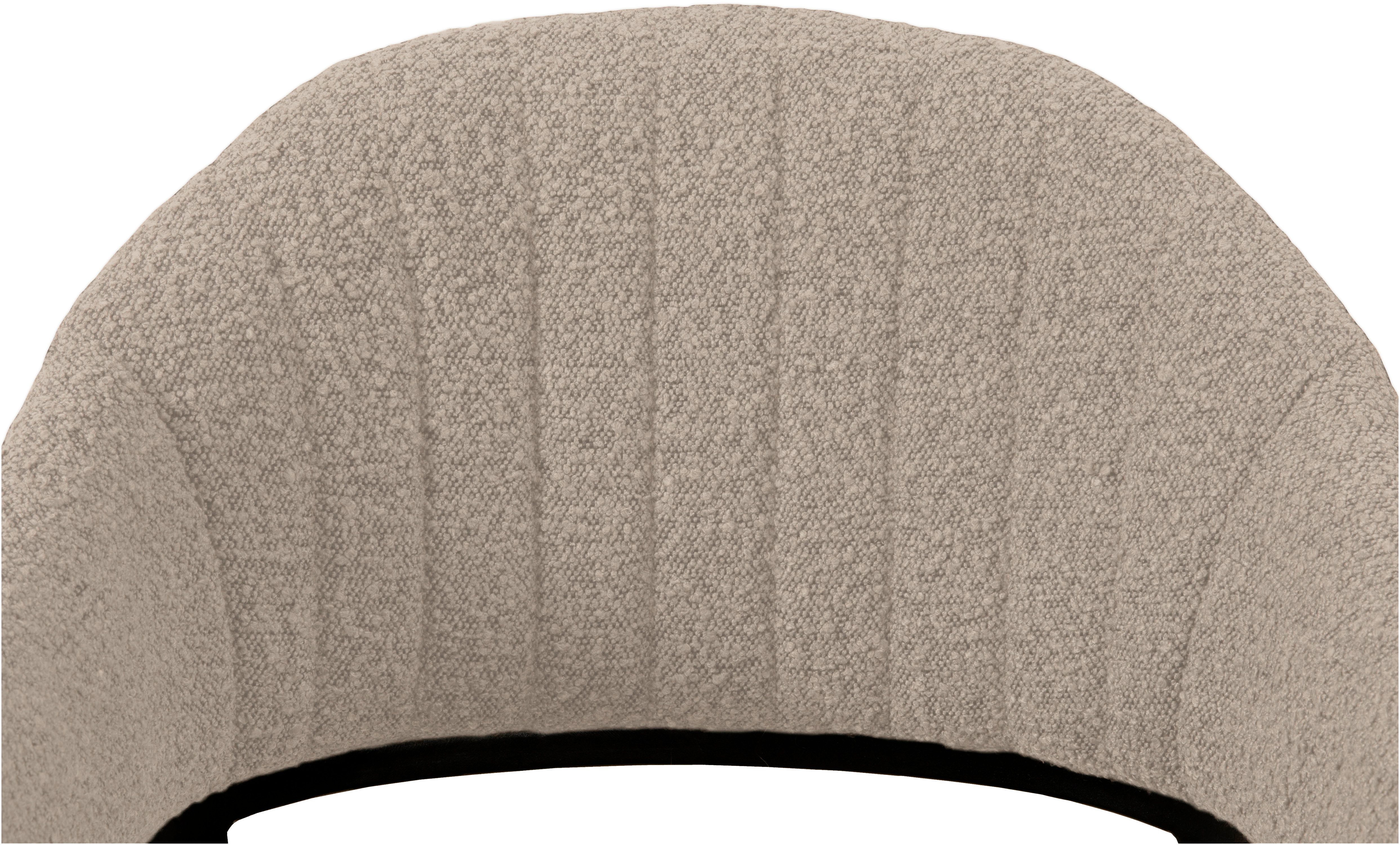 OMG Design Stoel met armleuningen Roma comfortabele eetkamerstoel, gestoffeerde stoel met bouclé bekleding