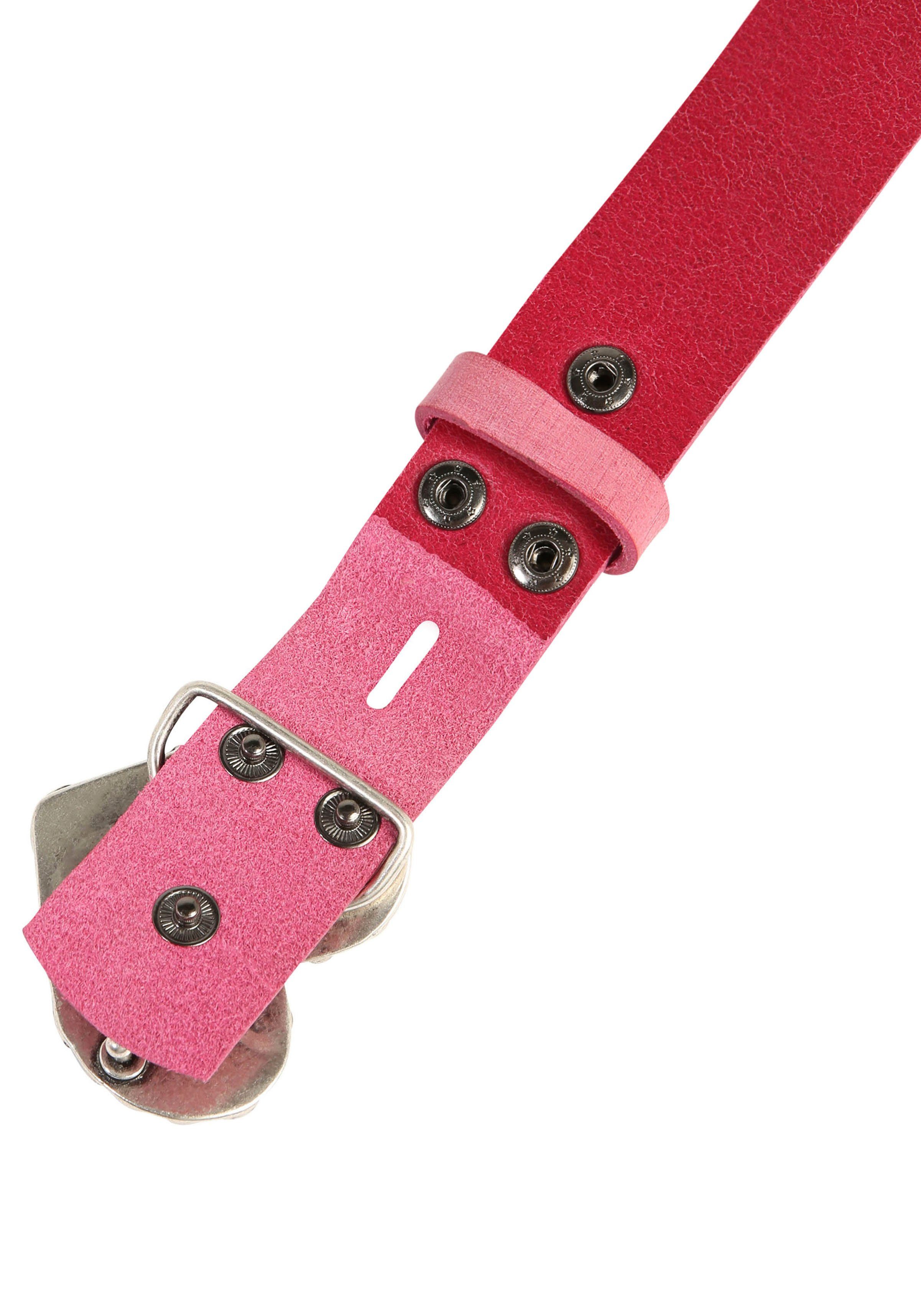 RETTUNGSRING by showroom 019° Leren riem met verwisselbare sluiting "rozenhart compleet"
