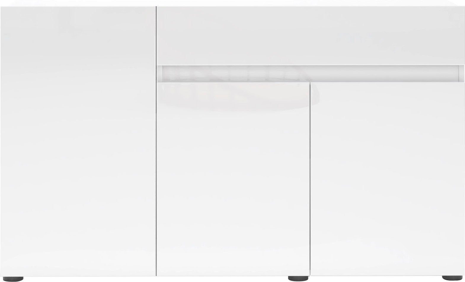 INOSIGN Dressoir Mister Dressoir, volledig hoogglans gelakt, B/H 135x80 cm