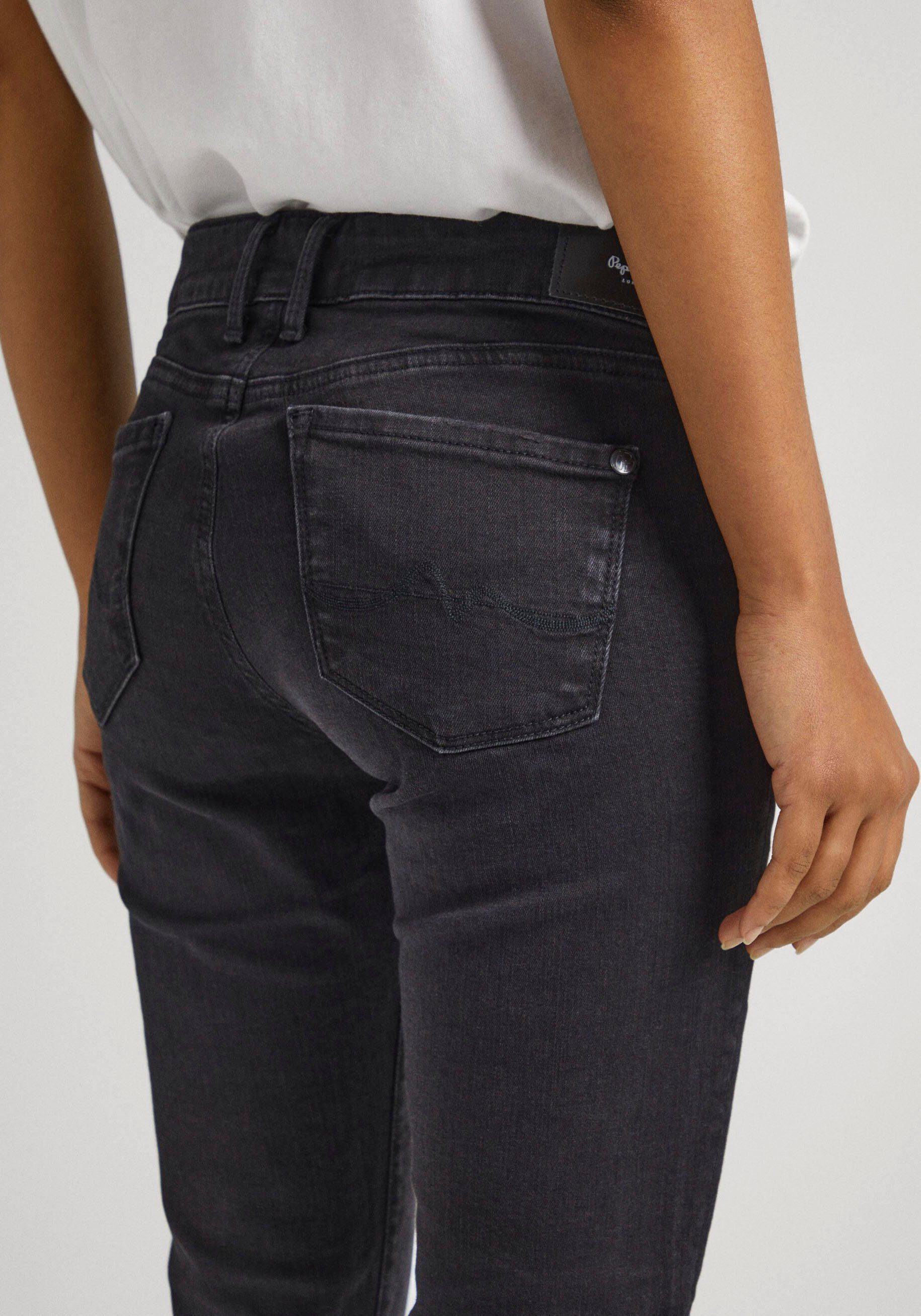 Pepe Jeans Skinny fit jeans SOHO in 5-pocketsstijl met 1-knoop en stretchaandeel