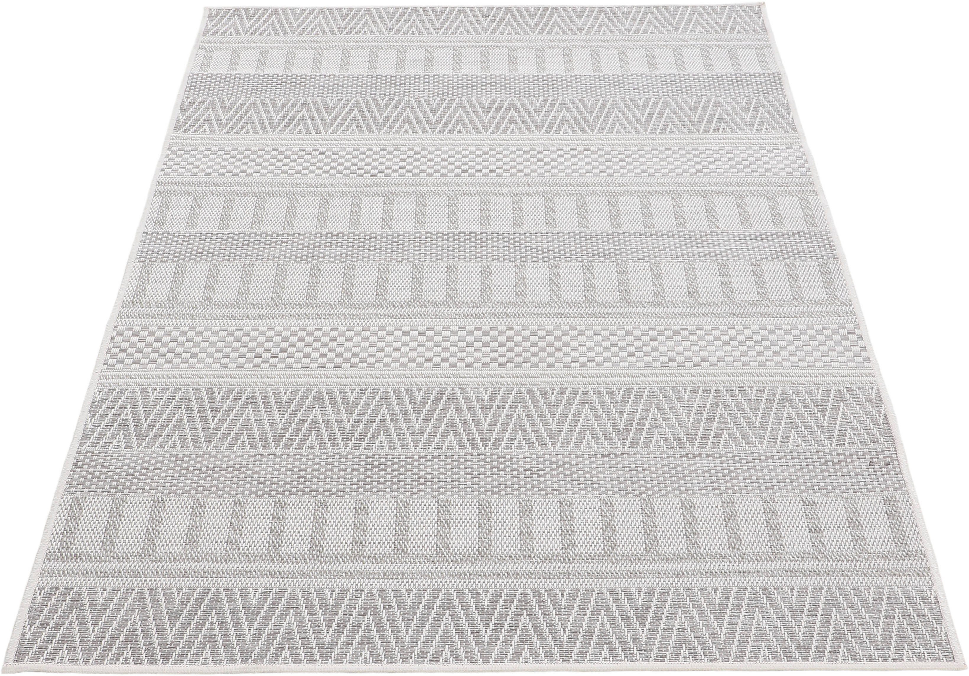 carpetfine Vloerkleed Boho 100 robust vlakweefsel, sisal look, uv-bestendig, buitenruimte
