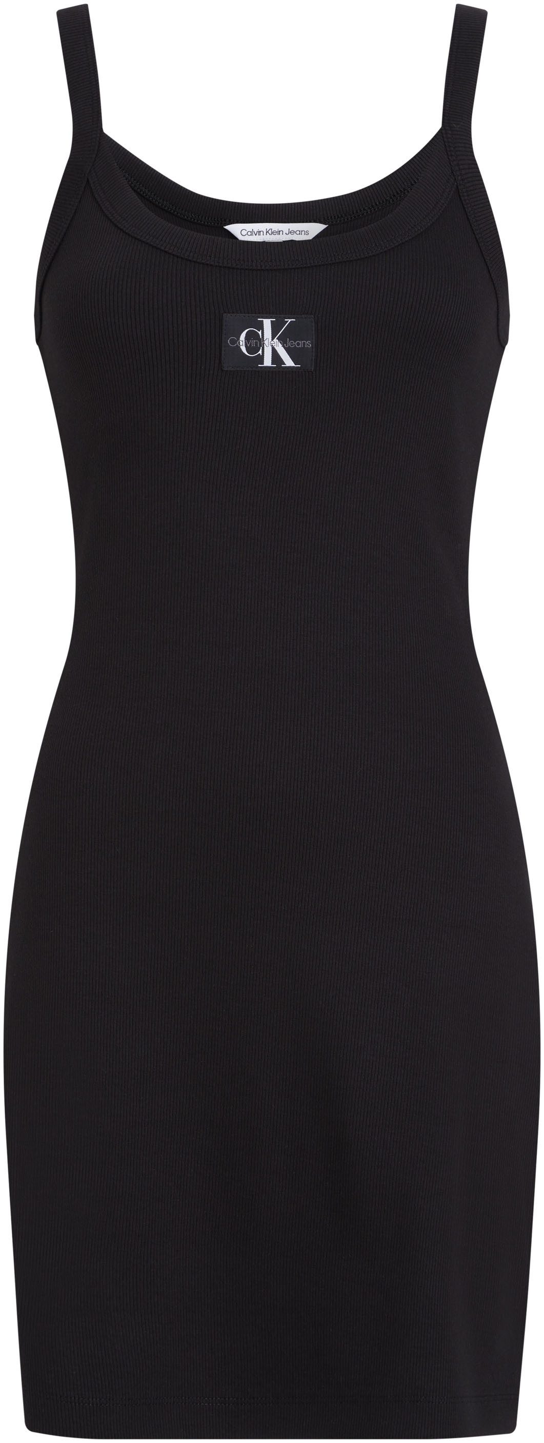 Calvin Klein Jurk met bandjes WOVEN LABEL RIB TANK DRESS
