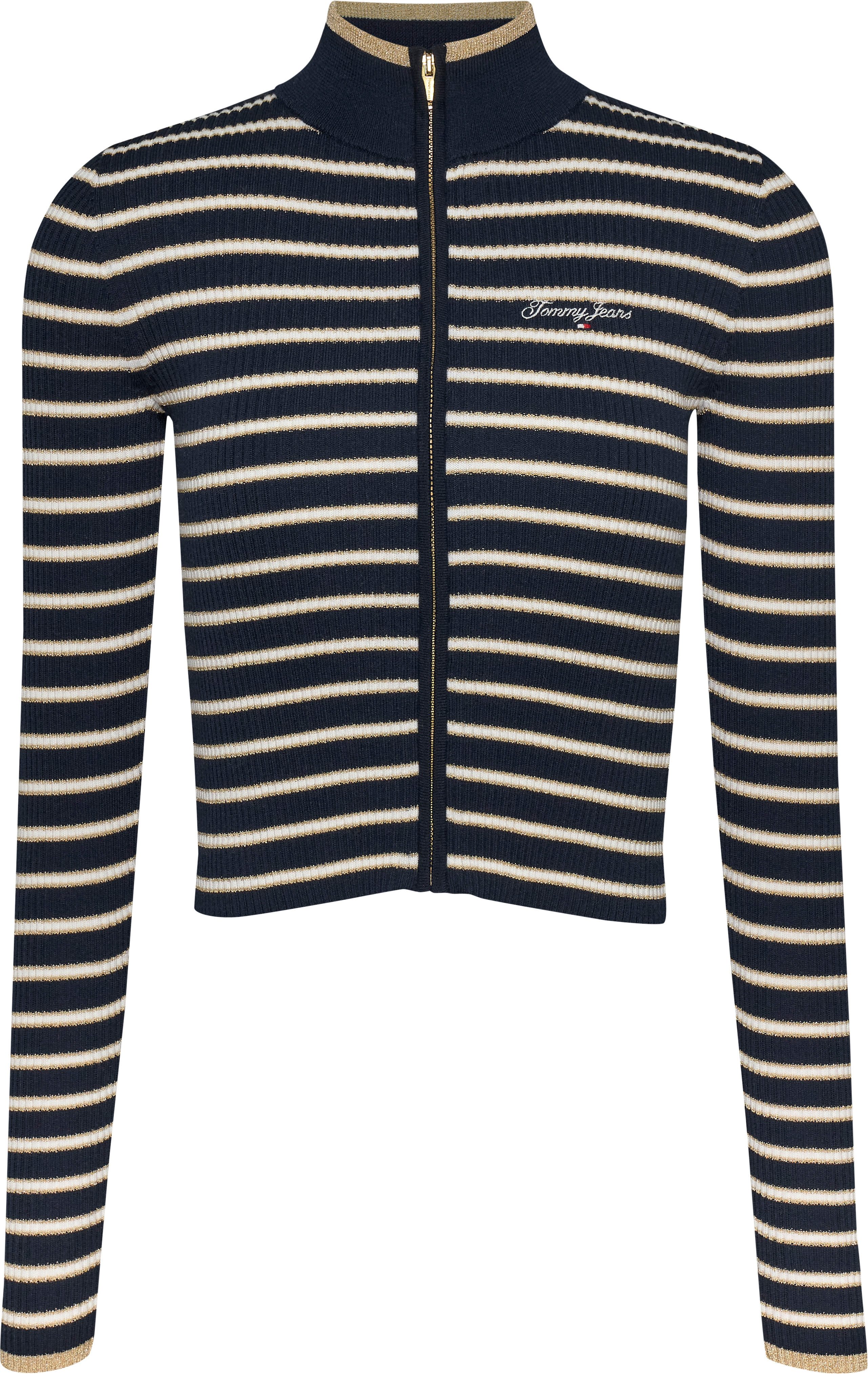 TOMMY JEANS Vest TJW METALLIC TIP ZIP CARDIGAN