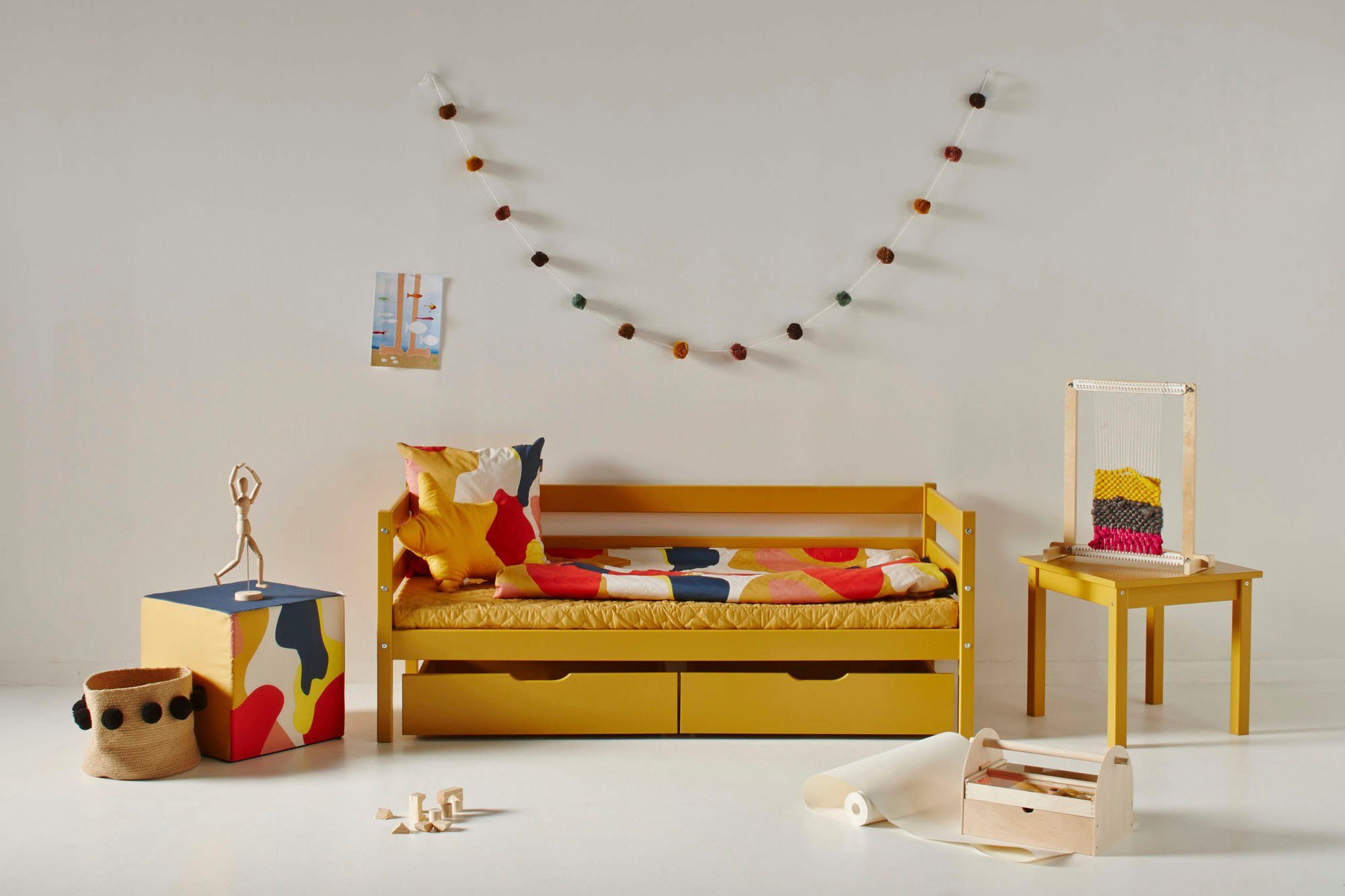 Hoppekids 1-persoonsledikant ECO Comfort kinderbed, massief grenenhout, tienerbed inclusief lattenbodem (set)