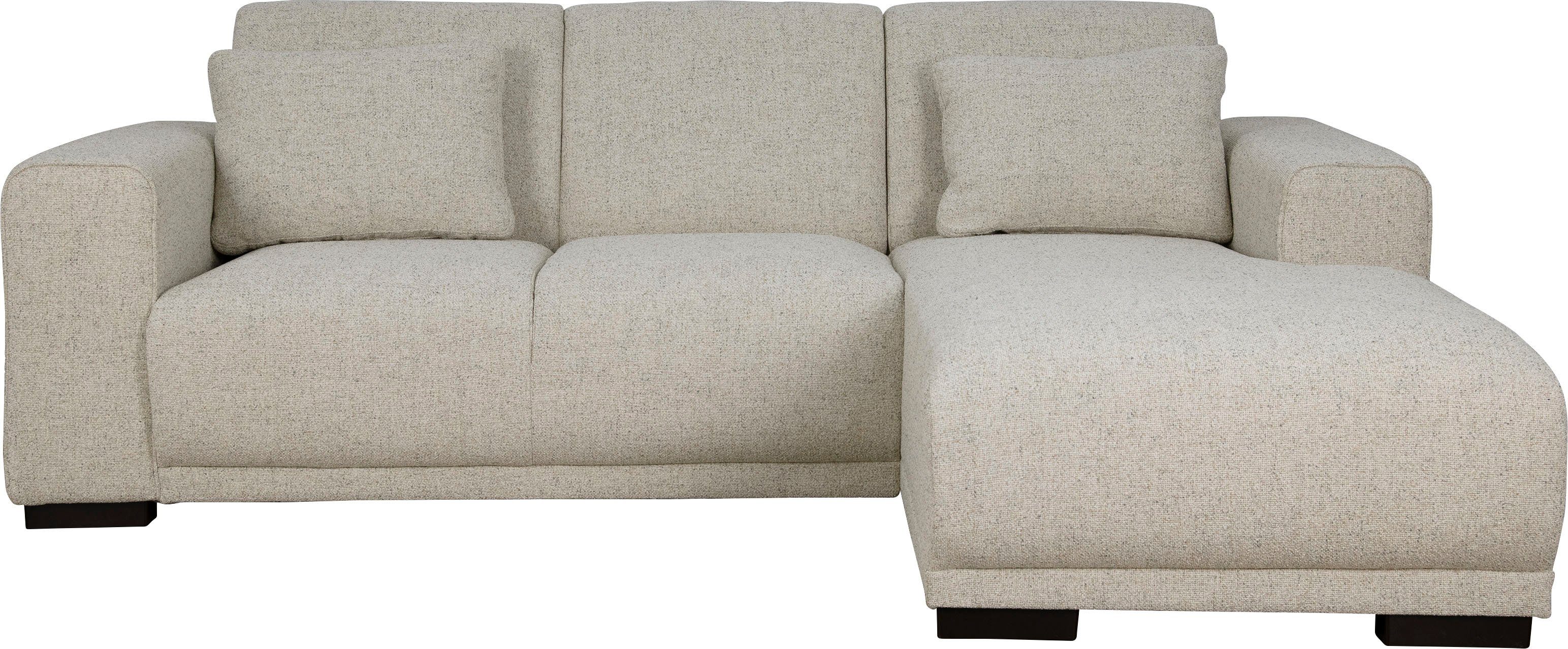 Home affaire Hoekbank BORNHOLM L-vorm met chaise longue, afmetingen B/D/H: 234/162/85 cm Recamiere links of rechts bestelbaar, golfvering, inclusief 2 kussens